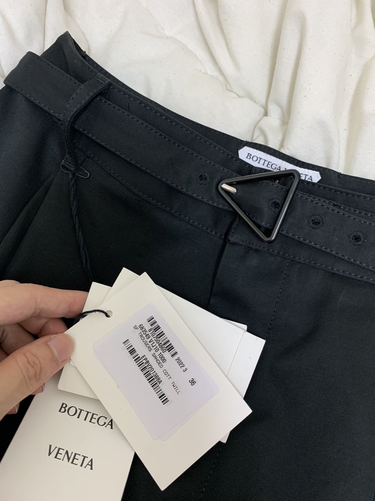 Bottega Veneta BOTTEGA VENETA Belted wool-blend wide-leg cargo pants Size 25" / US 0 / IT 36 - 10 Thumbnail
