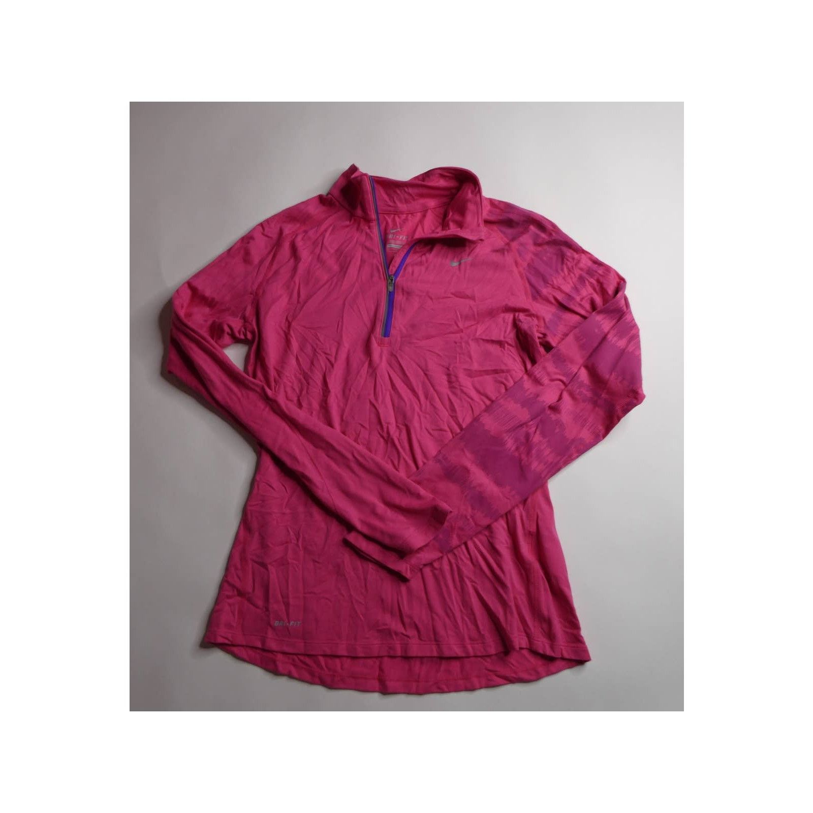 Nike NIKE 1/4 zip athletic dri-fit long sleeve top, Medium, Pink Size M / US 6-8 / IT 42-44 - 1 Thumbnail
