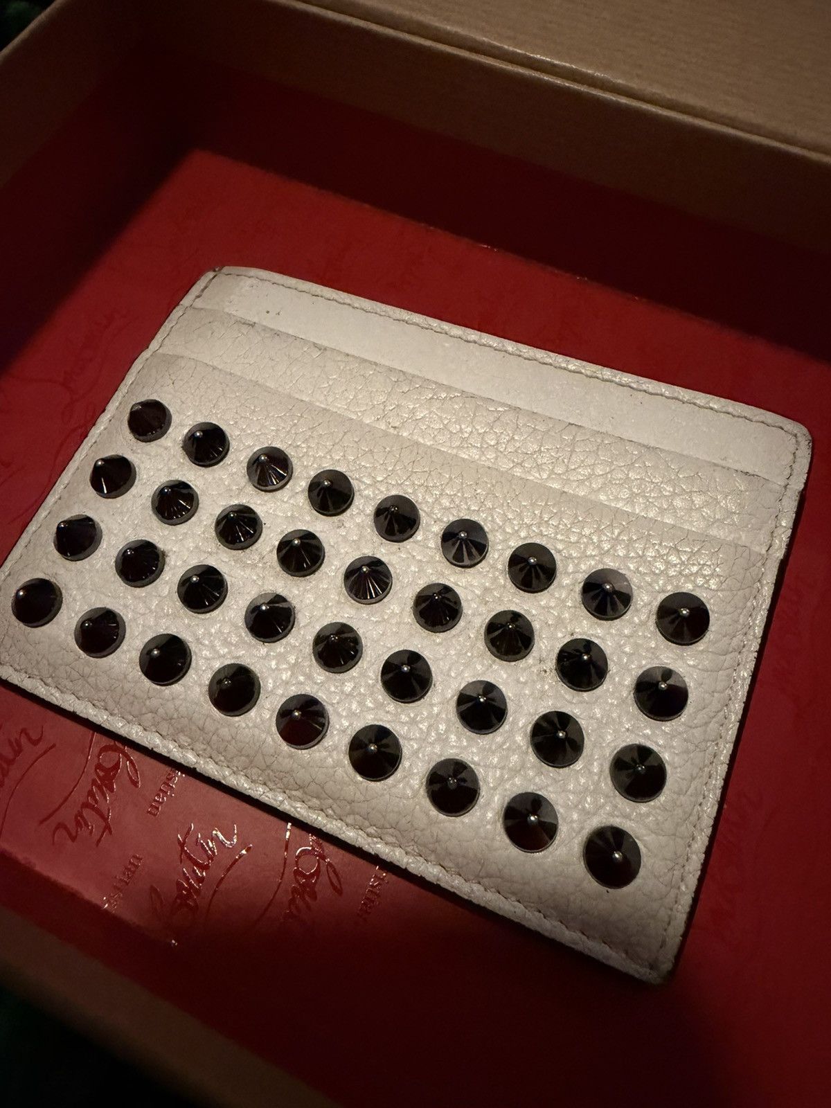 Christian Louboutin CL Spikes Card Case White Size ONE SIZE - 3 Thumbnail