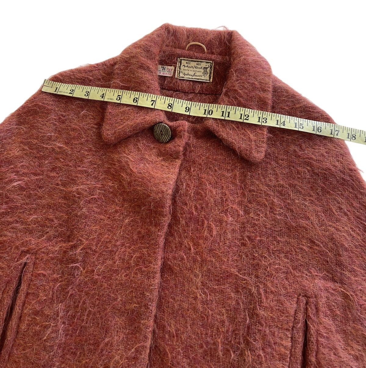 Vintage 1960s Andrew Stewart Fuzzy Mohair Poncho Size M / US 6-8 / IT 42-44 - 9 Thumbnail