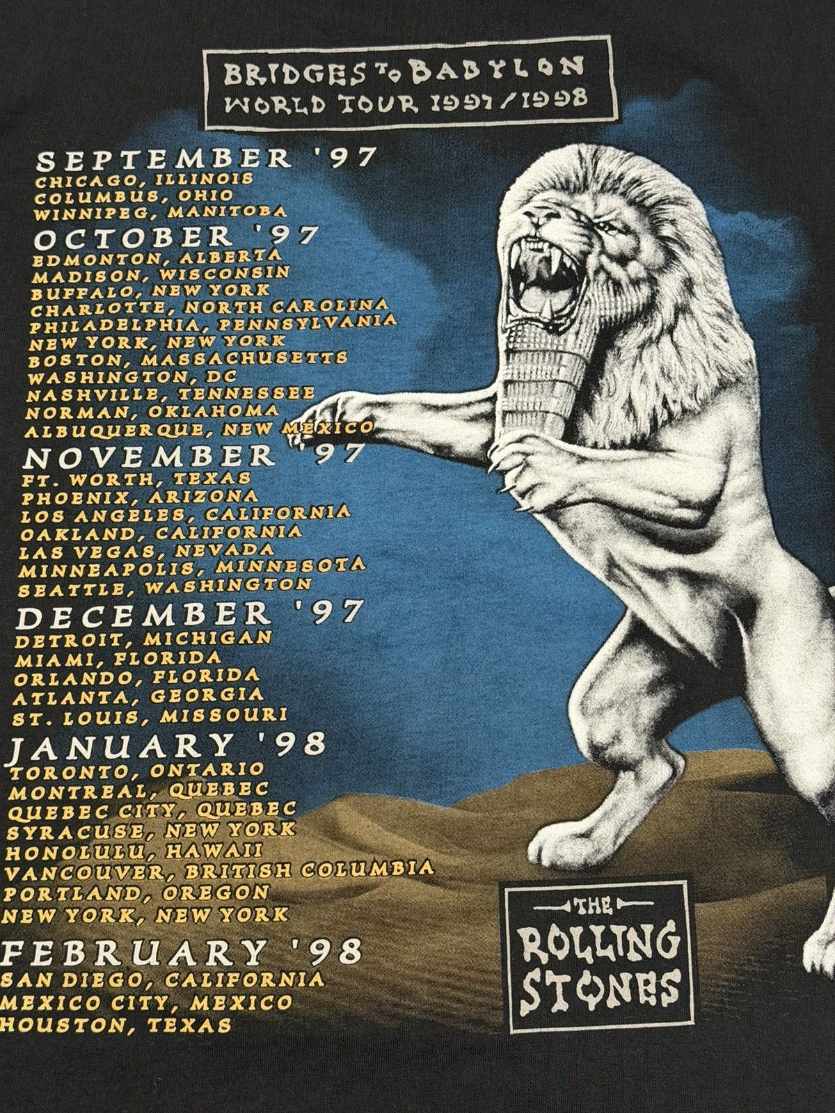 The Rolling Stones Vintage 90s Rolling Stones Bridges to Babylon 1997 WorldTour Size US XL / EU 56 / 4 - 10 Thumbnail
