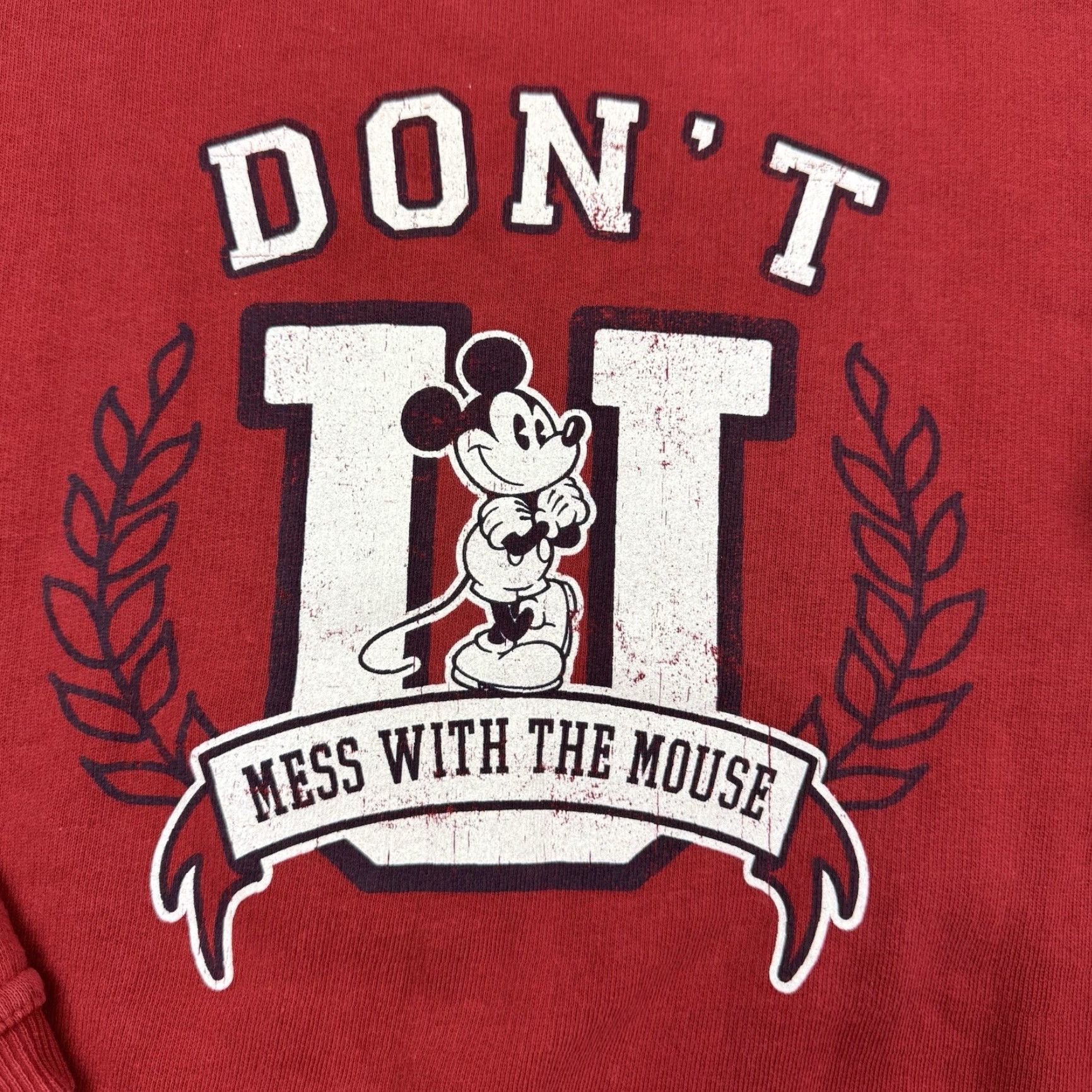 Disney VINTAGE Disney Mickey Mouse Sweatshirt Men L Red Crew Neck 90s Y2K Cartoon USA Streetwear Size US L / EU 52-54 / 3 - 3 Thumbnail