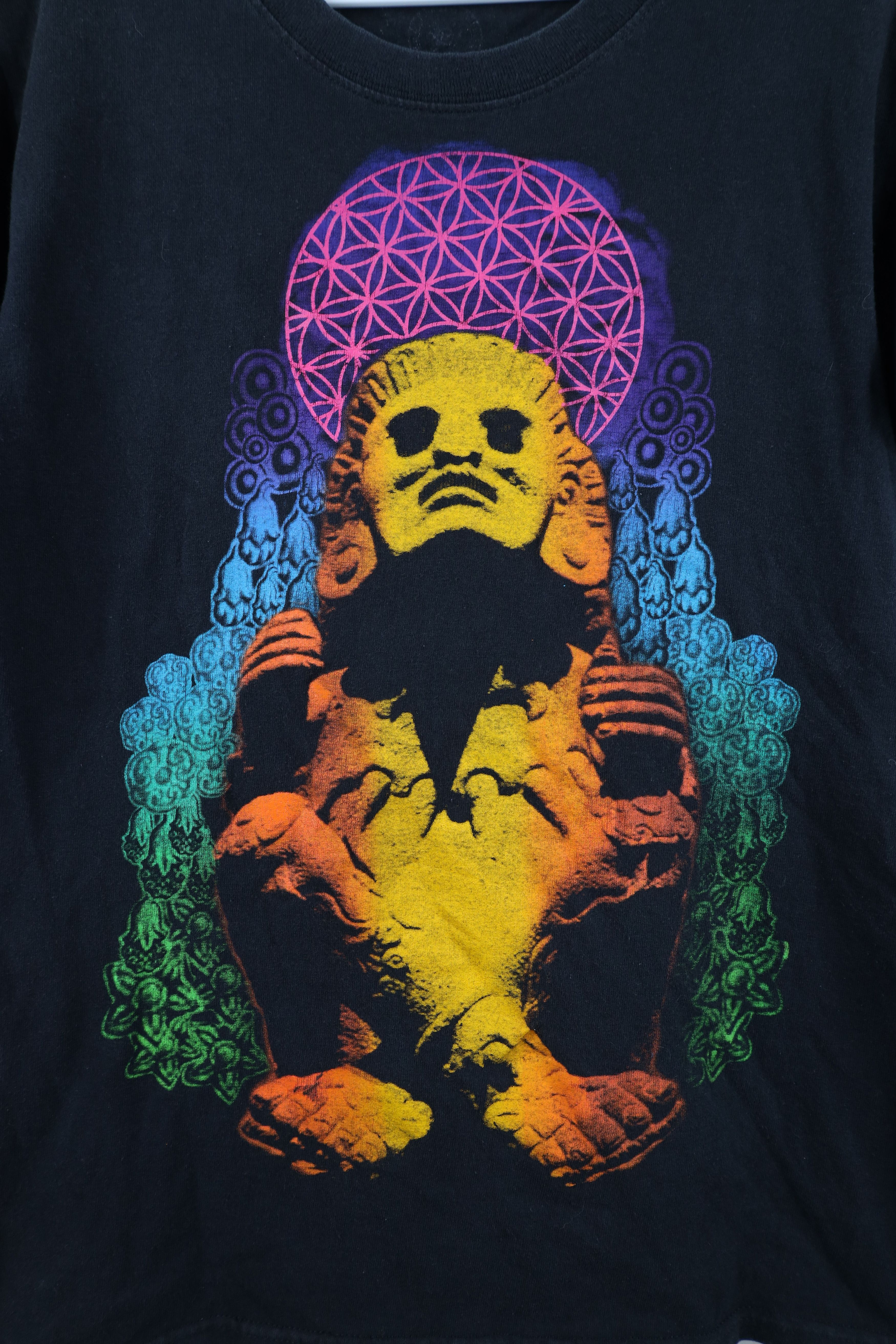 Vintage Vintage Streetwear Mayan Statue God Flower of Life T-Shirt Size S / US 4 / IT 40 - 4 Thumbnail