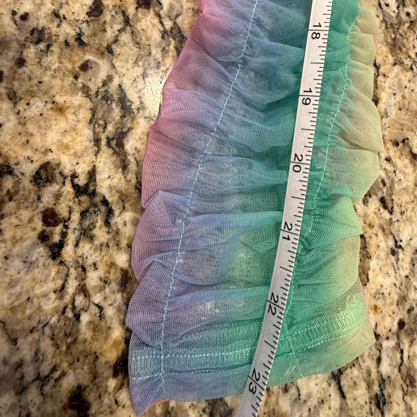Other Davi & Dani pastel rainbow striped sheer ruched top SZ M Size M / US 6-8 / IT 42-44 - 10 Thumbnail