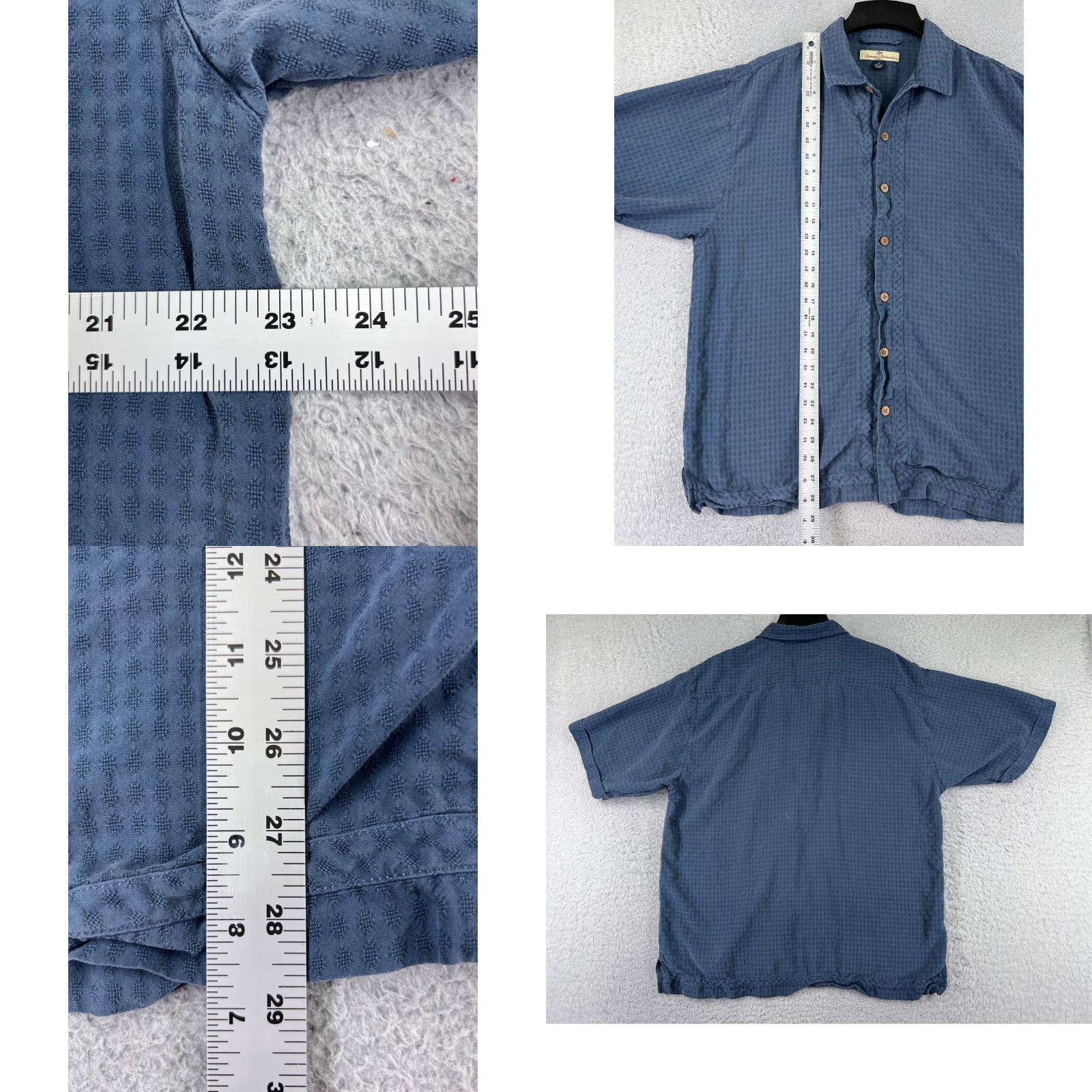 Tommy Bahama Tommy Bahama Shirt Men Medium Blue Check Button-Up Camp Resort Aloha Short Sleeve Size US M / EU 48-50 / 2 - 8 Thumbnail