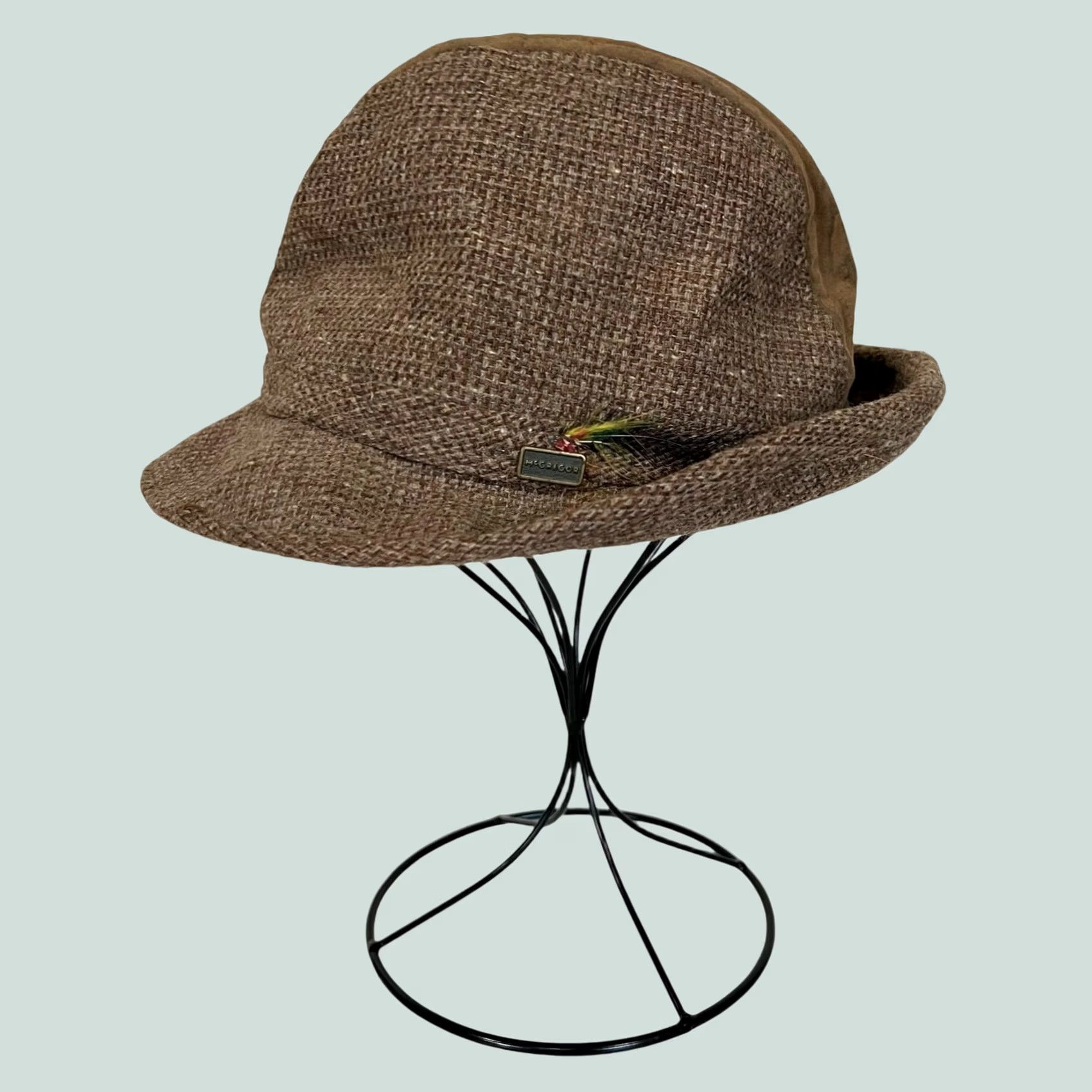 McGregor VINTAGE McGregor Sportswear Tweed Hat Fedora Wool Brown Tan USA Mens 7 1/8 Hat Size ONE SIZE - 1 Thumbnail