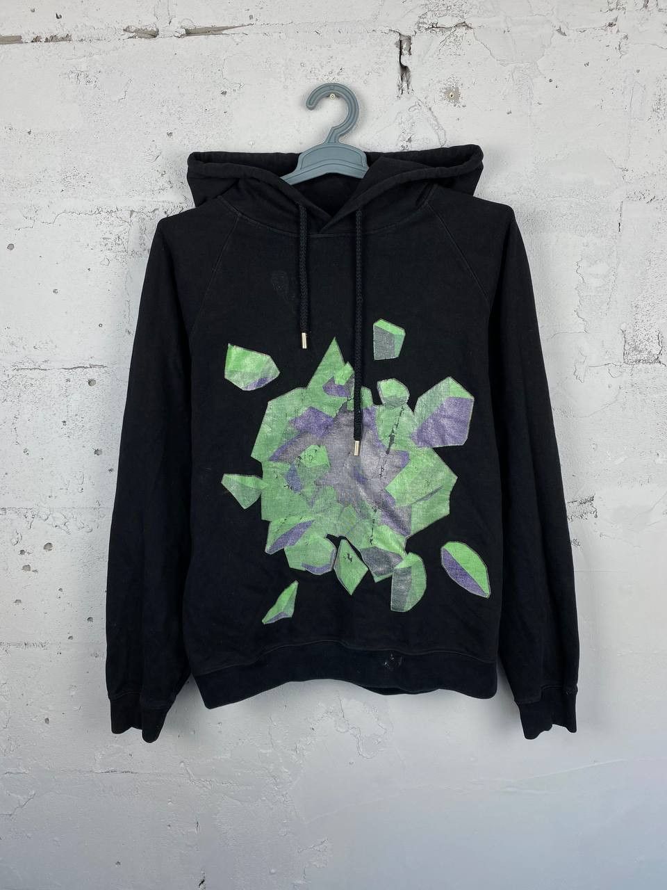 Christopher Kane × Japanese Brand CHRISTOPHER KANE Black Avant Garde Asimetryc Print Hoodie Size US M / EU 48-50 / 2 - 2 Thumbnail