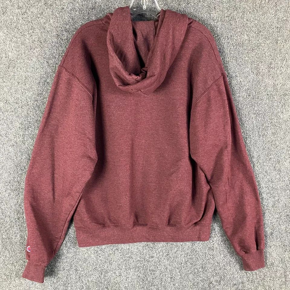 Champion Champion Hoodie Men's Large Burgundy Pullover Drawstring Eco Size US L / EU 52-54 / 3 - 7 Thumbnail