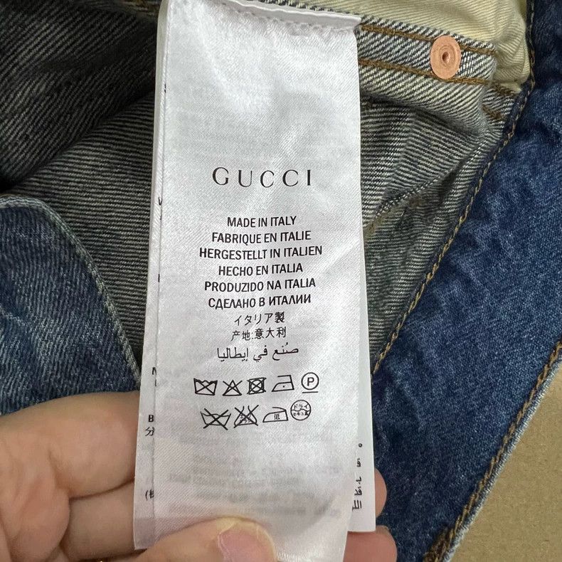 Gucci Gucci Viper floral embroidered jeans Size US 29 - 4 Thumbnail