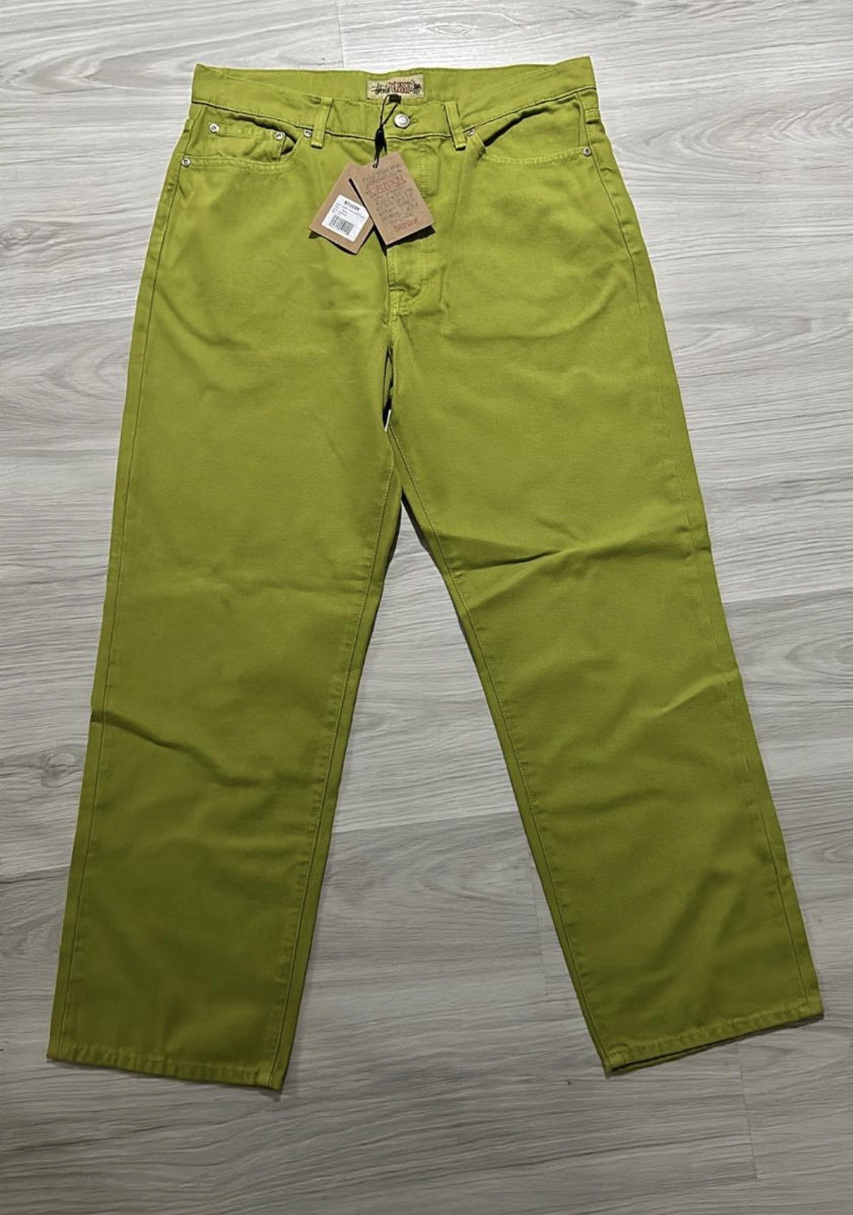 image of Stussy Stüssy Spring 24 Classic Jean “Cactus” Size 34 in Green, Men's