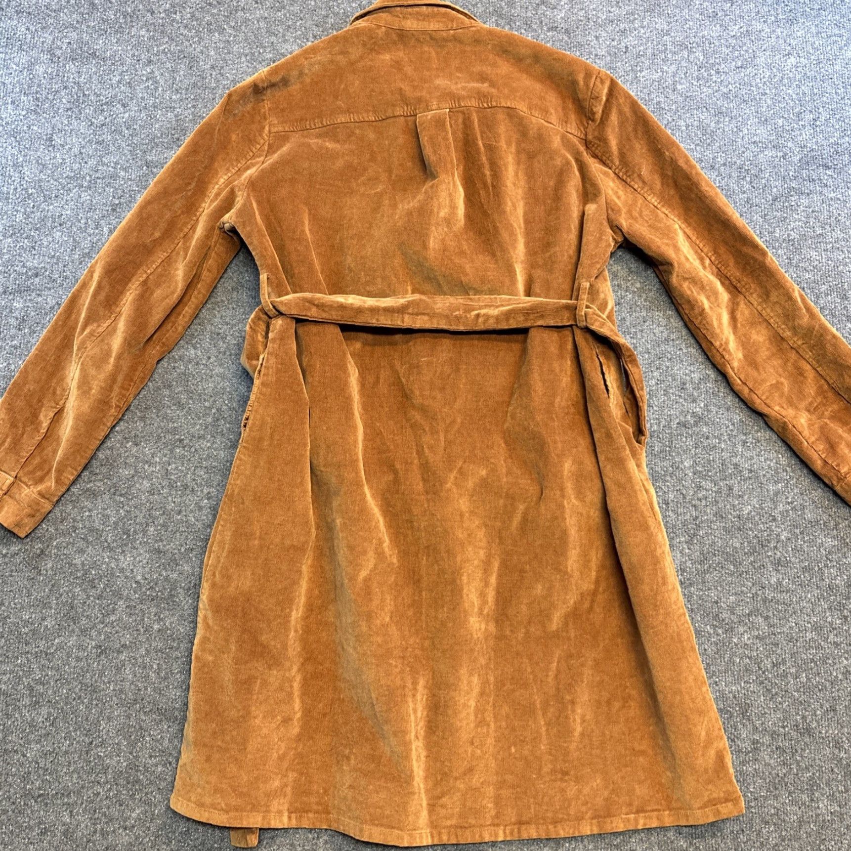Vintage JOH Apparel Shirt Dress Brown Midi Faux Suede Belted Snap Button Size L Women Size L / US 10 / IT 46 - 5 Thumbnail