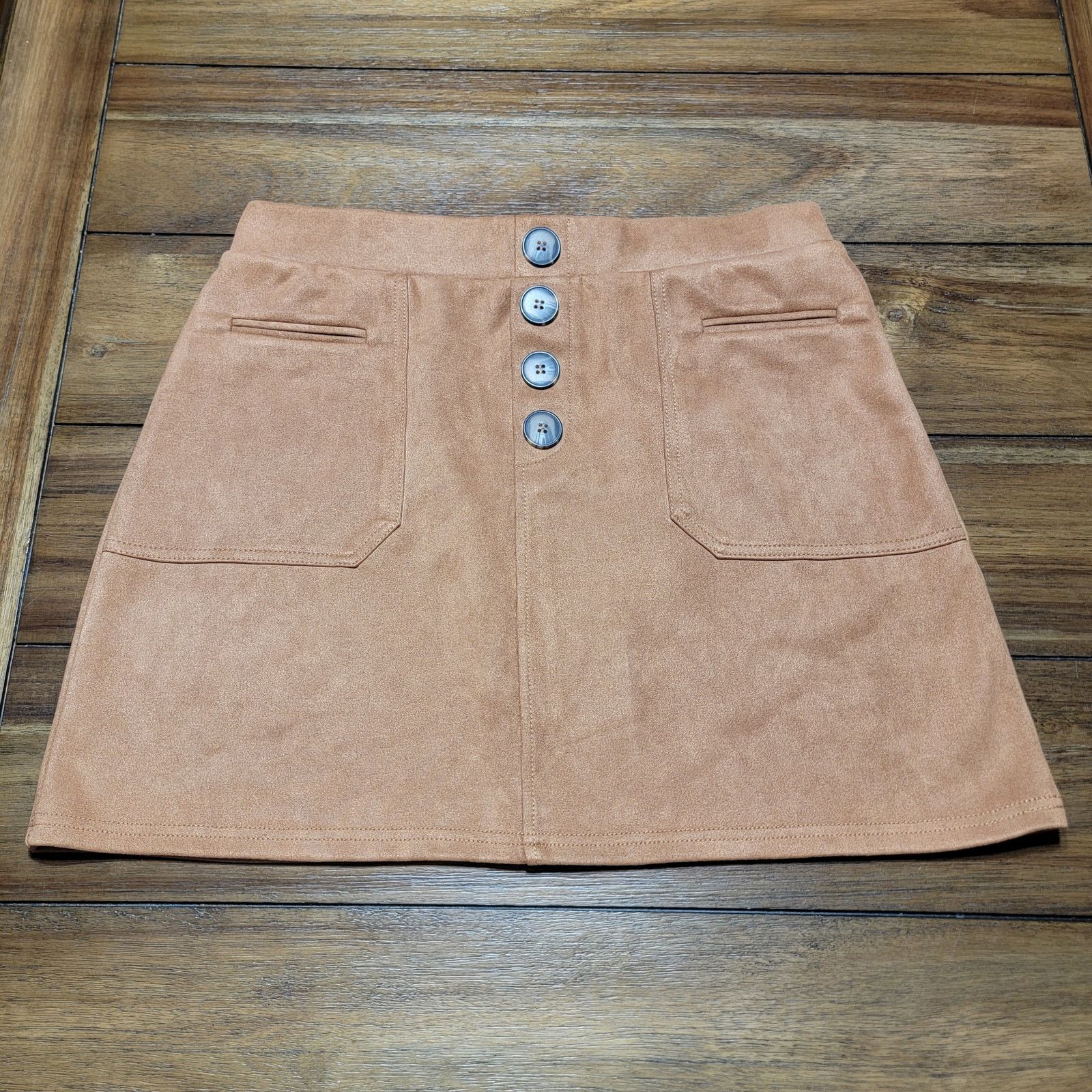 Other Blashe Faux Suede Mini Skirt w/ Black Buttons - Size Large Size 31" - 1 Thumbnail
