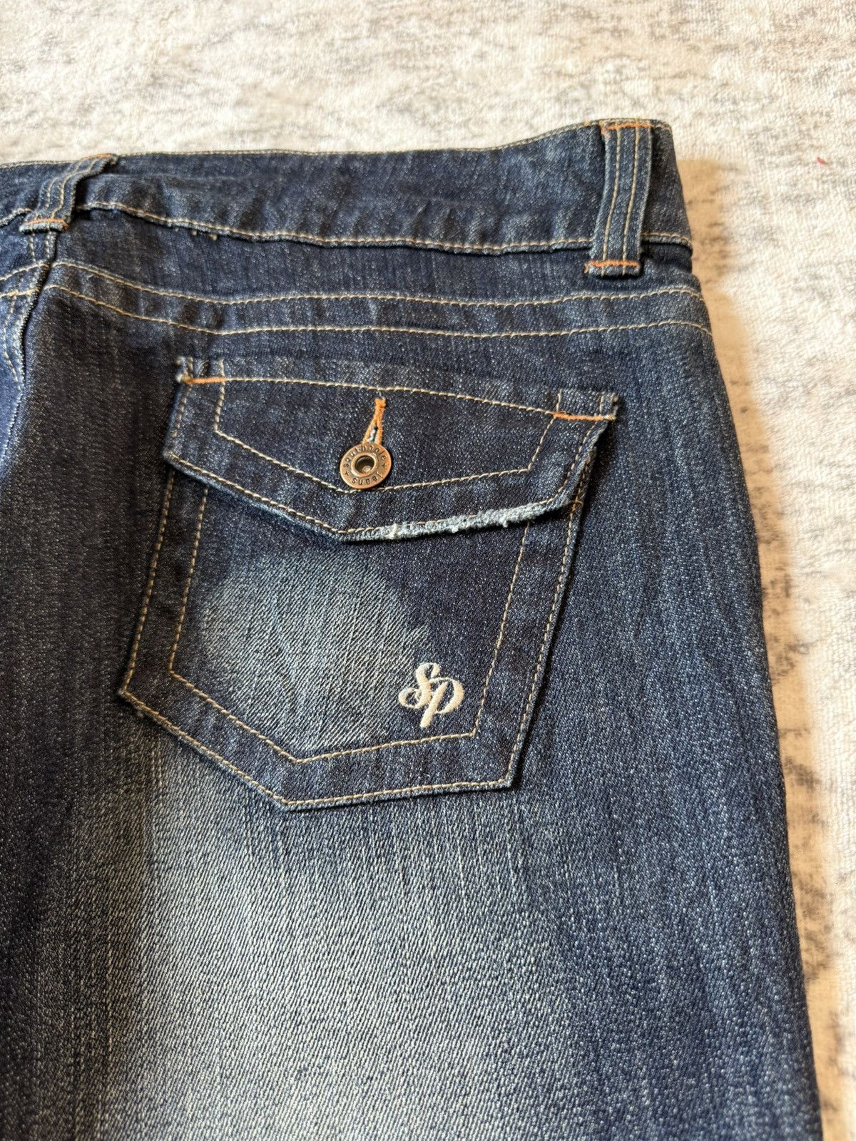Southpole Vintage Southpole Dark Wash Spiral Flared Jeans Size US 30 / EU 46 - 18 Thumbnail