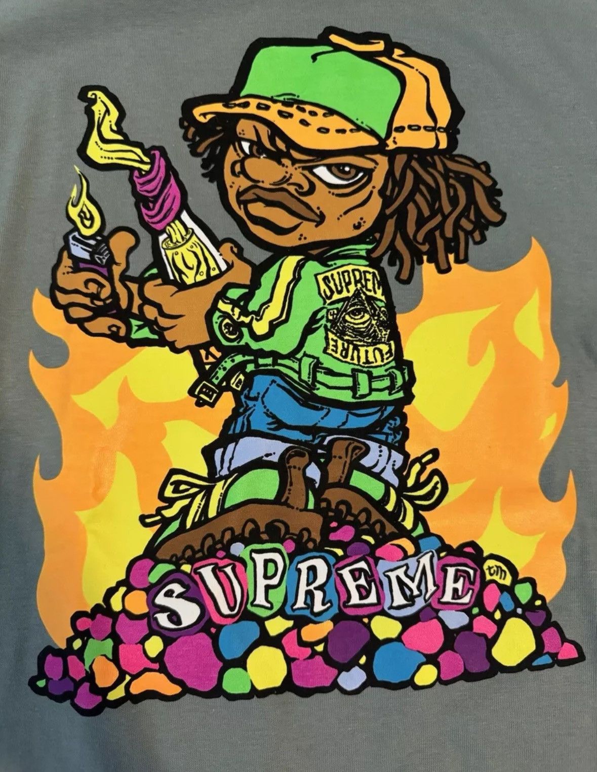 Supreme Supreme T-Shirt Men's Medium Molotov Kid Tee SS19 Size US M / EU 48-50 / 2 - 2 Thumbnail