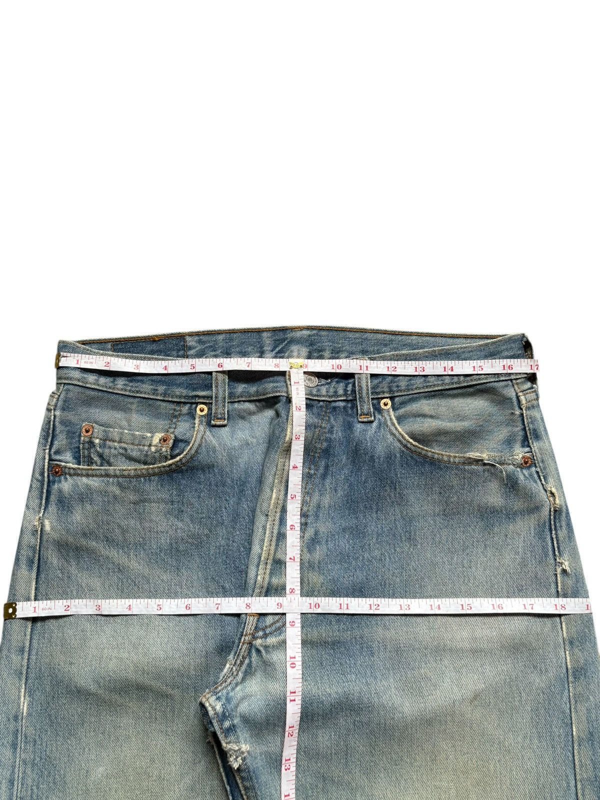 Levi's Vintage 90s Levis 501 Mud Wash Distress Ripped Loose Jeans Size US 34 / EU 50 - 12 Thumbnail
