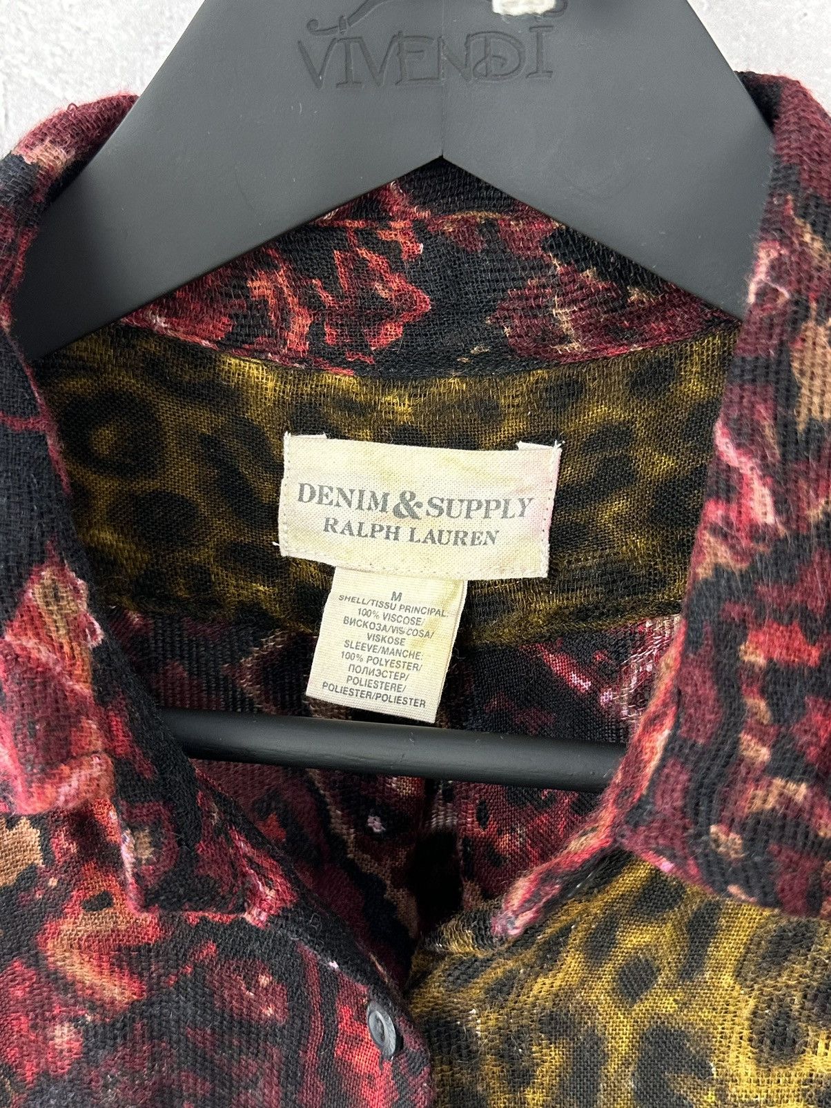 Denim & Supply Ralph Lauren × Vintage Denim&Supply Ralph Laurent Leopard Aztec Printed Mesh Shirt Size M / US 6-8 / IT 42-44 - 5 Thumbnail