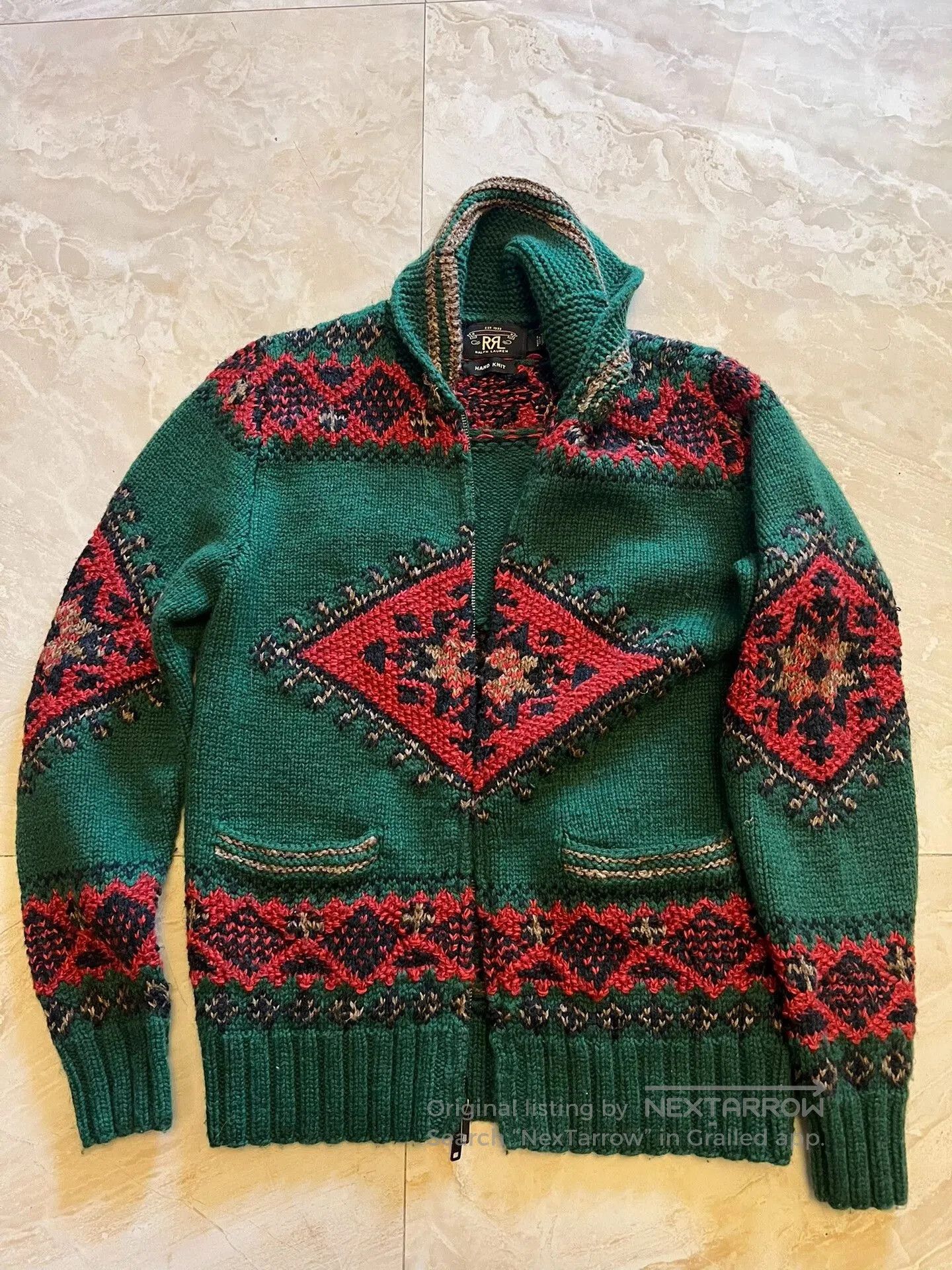 RRL Ralph Lauren RRL Hand Knit Christmas Reindeer Cardigan. Size US S / EU 44-46 / 1 - 1 Thumbnail