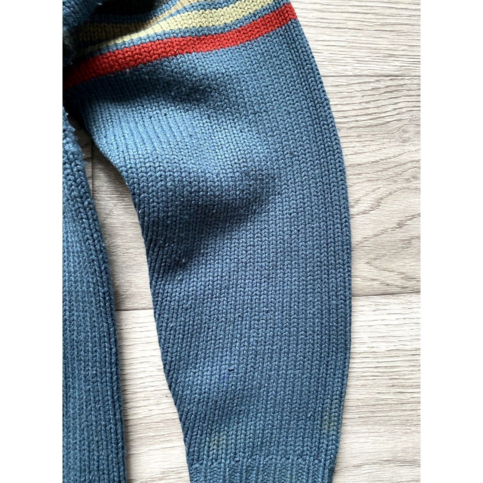 Nike VINTAGE Nike Mens Sweater Knitted Cotton Pullover Blue M Knit Jumper Size M Carded Regular Mens Size US M / EU 48-50 / 2 - 3 Thumbnail