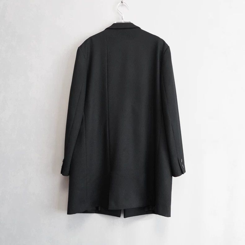 Yohji Yamamoto 23AW flannel strap long jacket-2505
