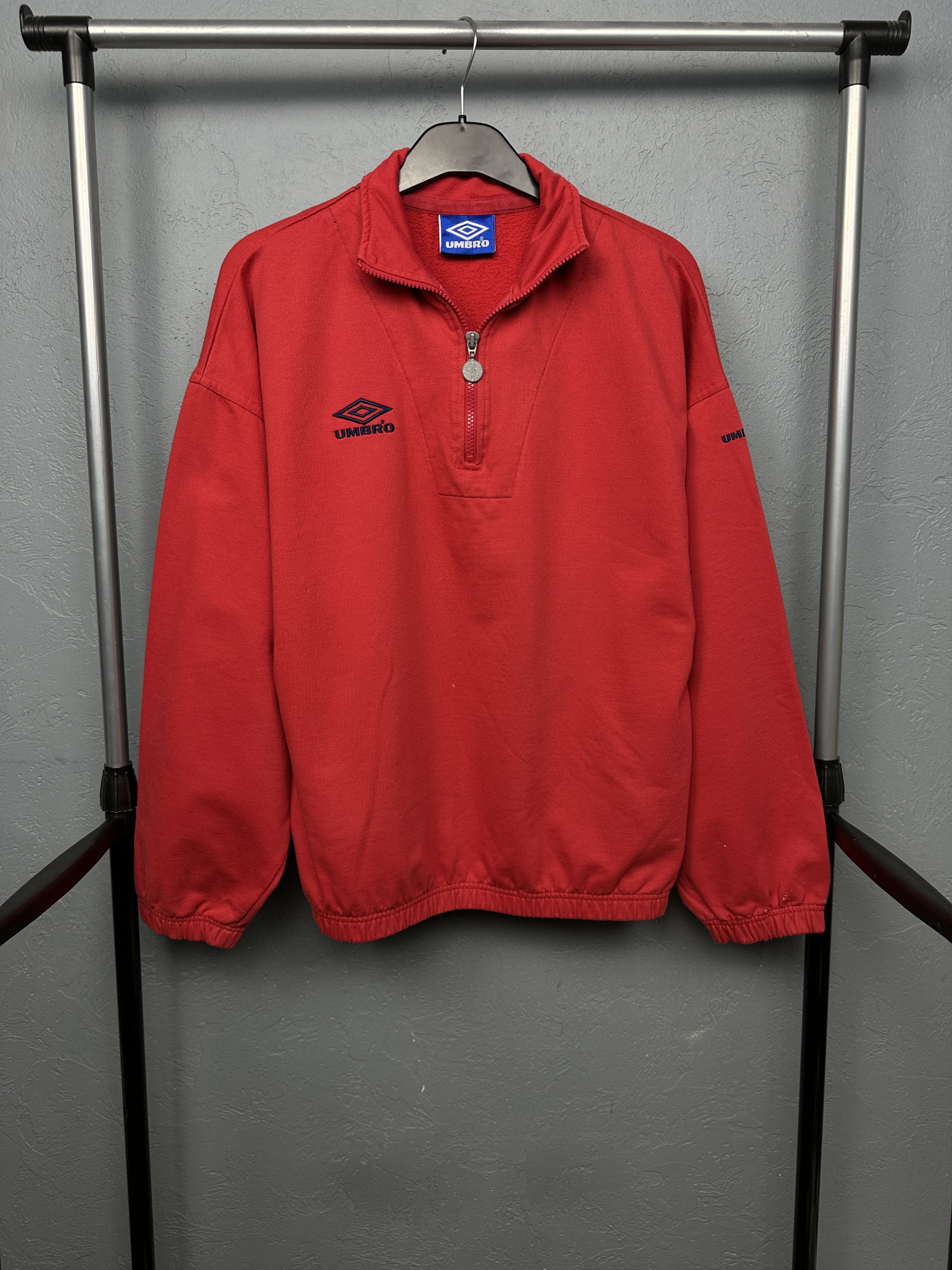 Umbro Umbro 90s Vintage Mens 1\4 Zip Sweatshirt Size US M / EU 48-50 / 2 - 1 Thumbnail