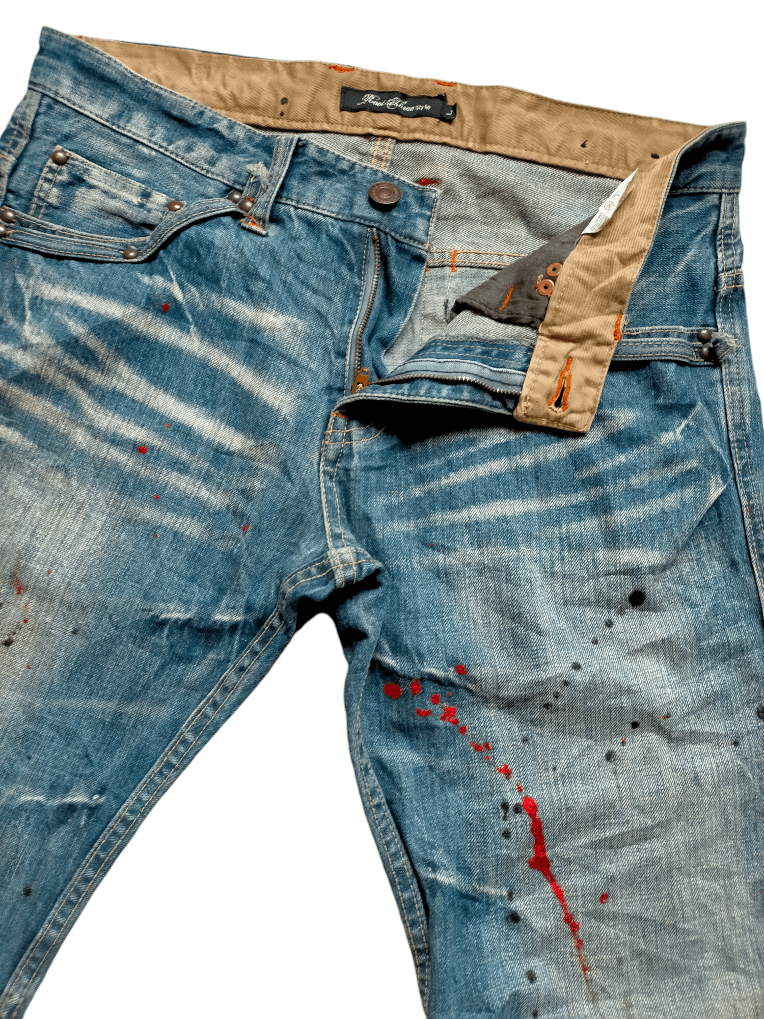 Hysteric Glamour × Japanese Brand Flare Jeans Root Three Acid Wash Painted Boot cut denim Size US 32 / EU 48 - 6 Thumbnail