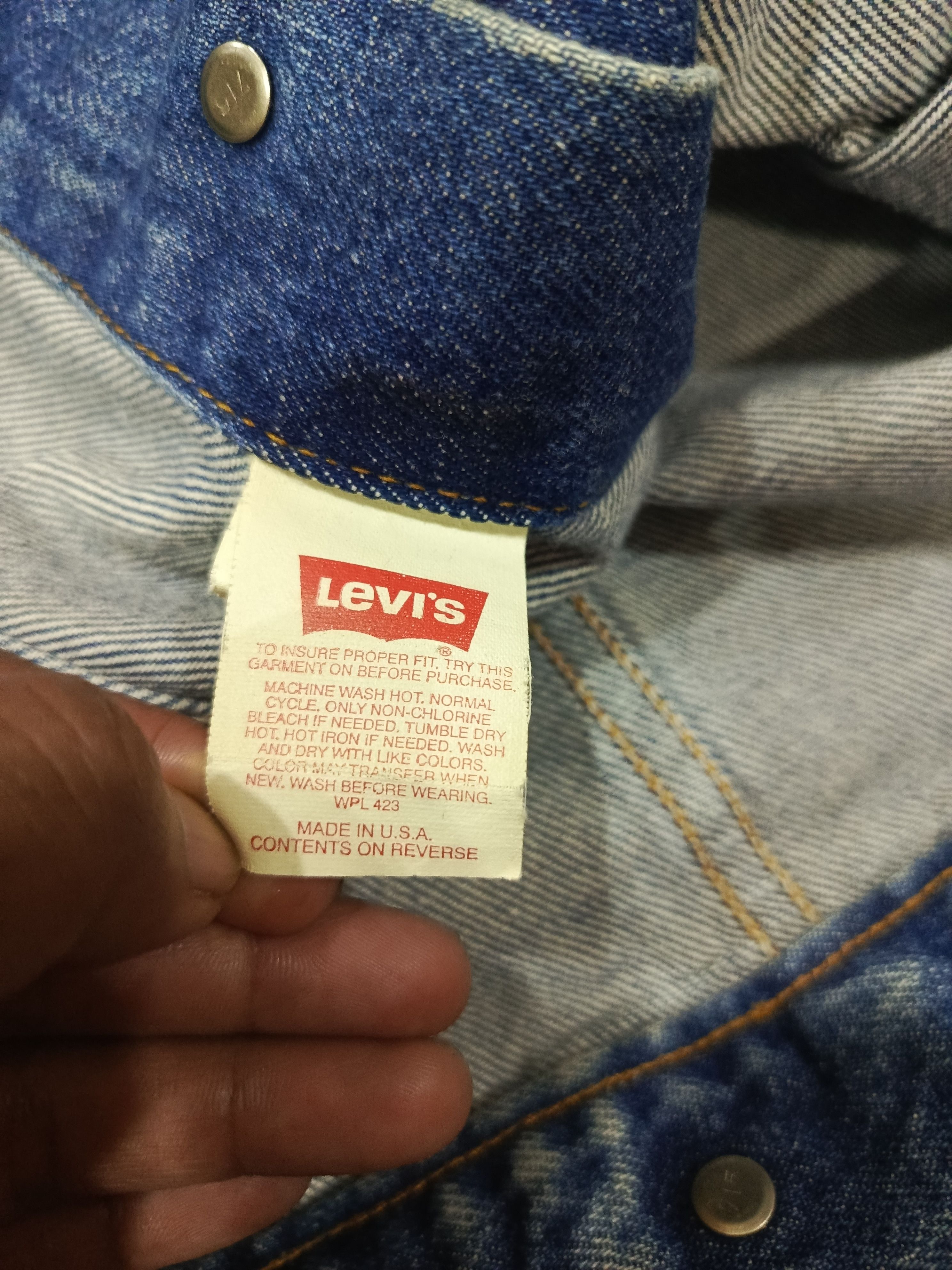 Levi's Vintage 90s Levi's Blanket Lined ORIGINAL Trucker Jacket Size US M / EU 48-50 / 2 - 15 Thumbnail