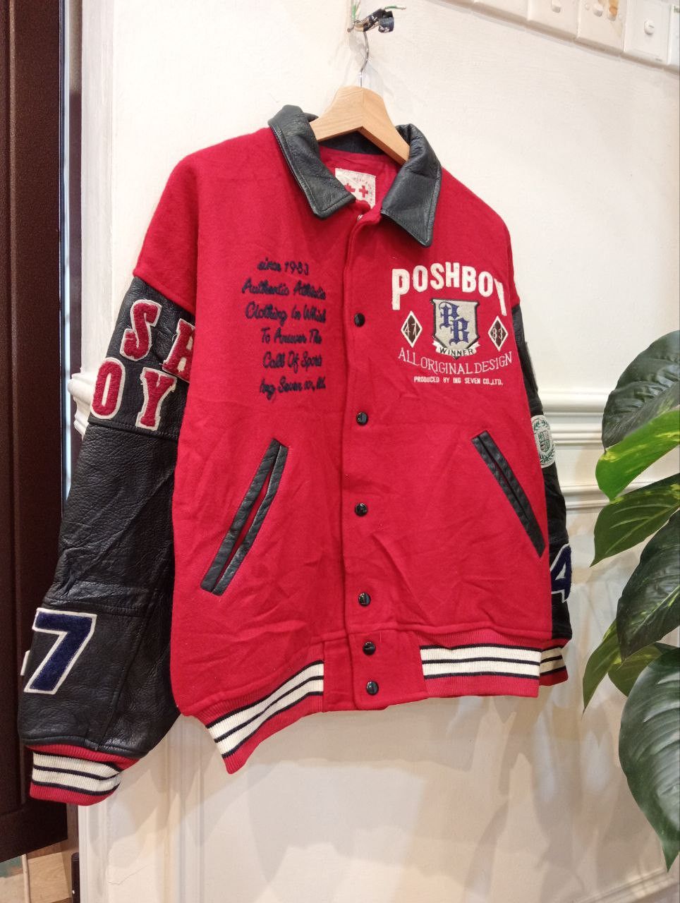 Japanese Brand VINTAGE POSHBOY PATCHES VARSITY JACKET Size US L / EU 52-54 / 3 - 11 Thumbnail