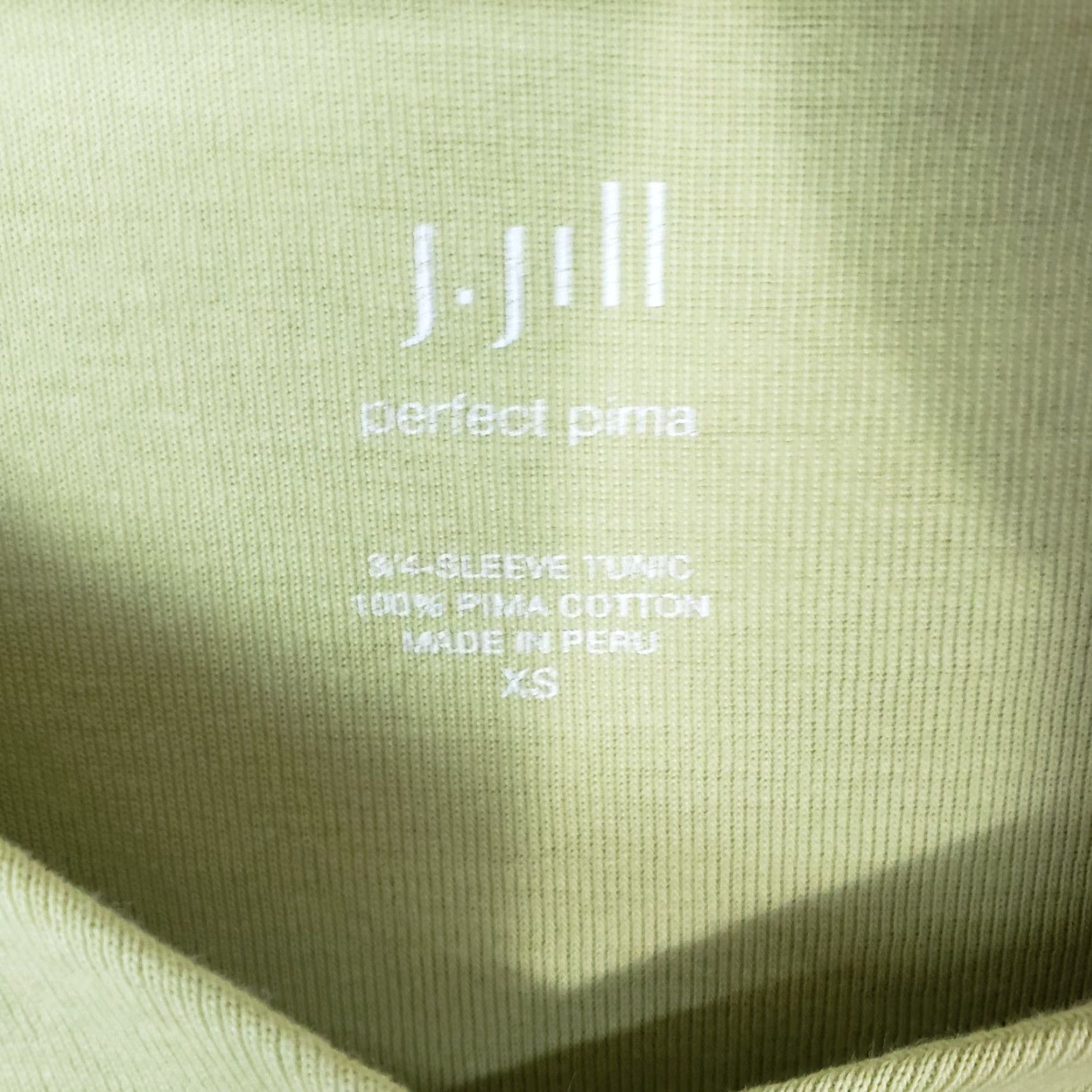 J. Jill J Jill Womens Tunic Top 3/4 Sleeve XS Green Cotton V-Neck T-Shirt Shirt Womens XS Green Tunic 100% Cotton Size XS / US 0-2 / IT 36-38 - 5 Thumbnail