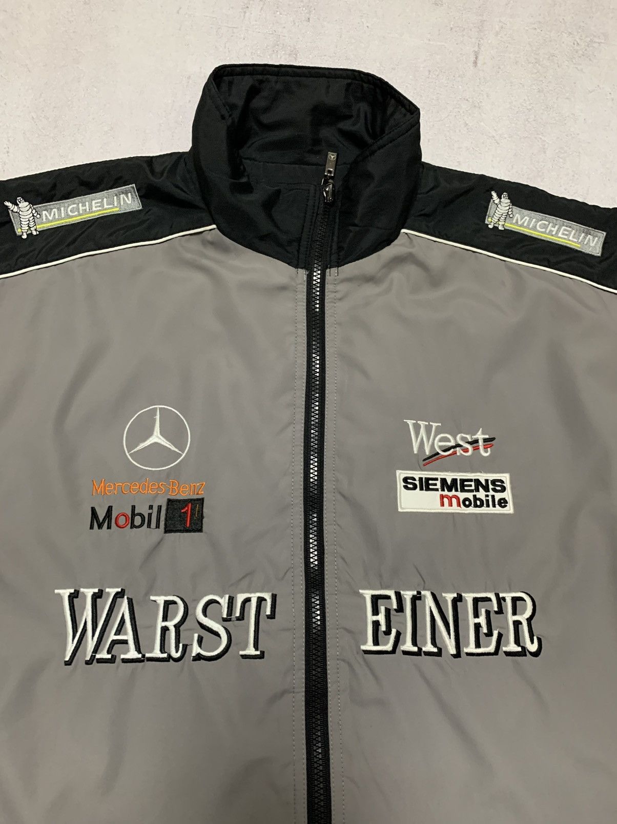 Formula 1 × Mercedes-Benz Vintage Mercedes Benz Jacket Bomber Warsteiner Michelin F1 Size US L / EU 52-54 / 3 - 2 Thumbnail
