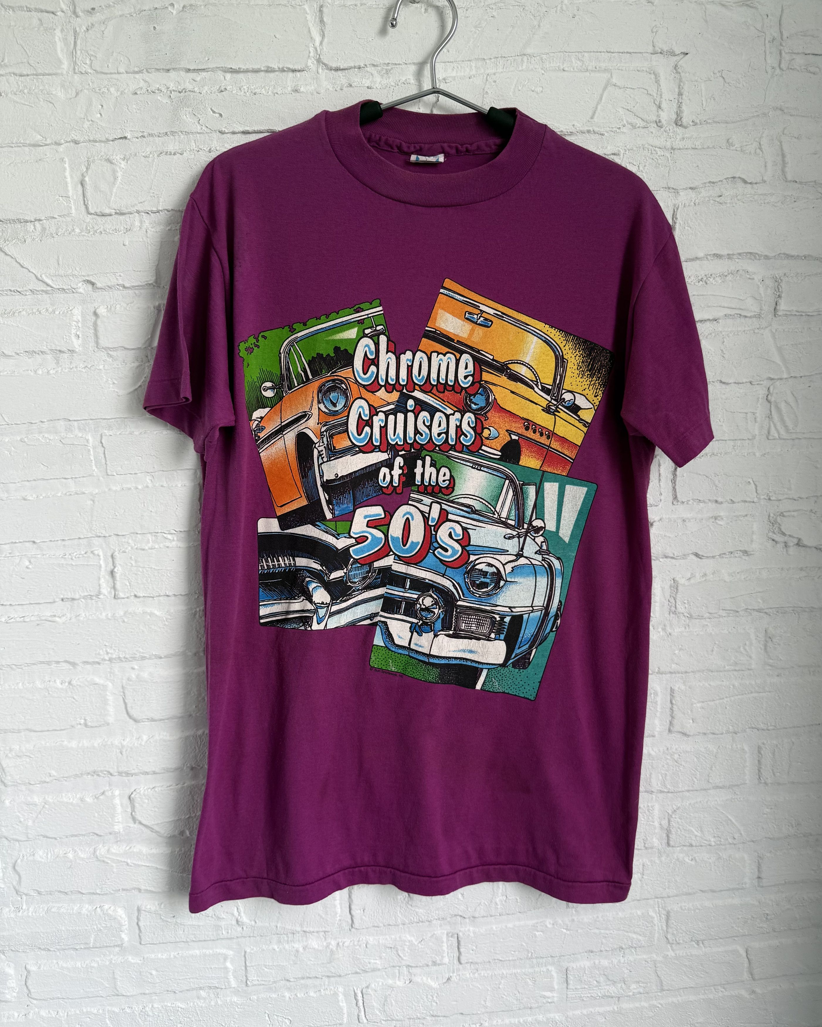 Vintage Vintage 90s Chrome Cruisers racing cars 50’s t-shirt Size US L / EU 52-54 / 3 - 1 Thumbnail