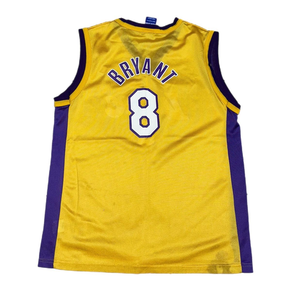 image of Kobe Bryant Champion Jersey 8 in Yellow, Men's (Size Medium)