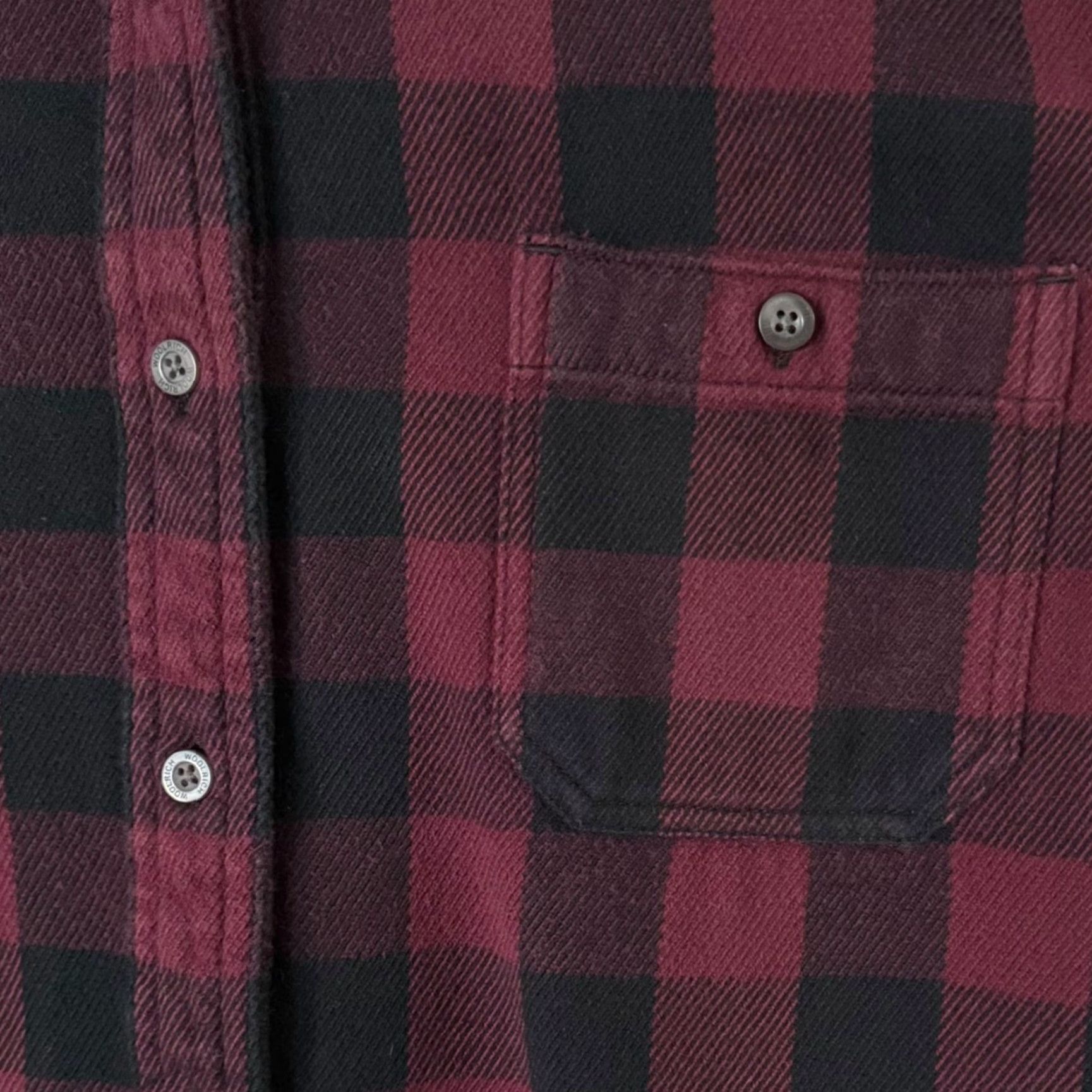 Vintage Woolrich Buffalo Check Flannel Shirt Red Women's Large Plaid Cotton Button-Up Size L / US 10 / IT 46 - 7 Thumbnail