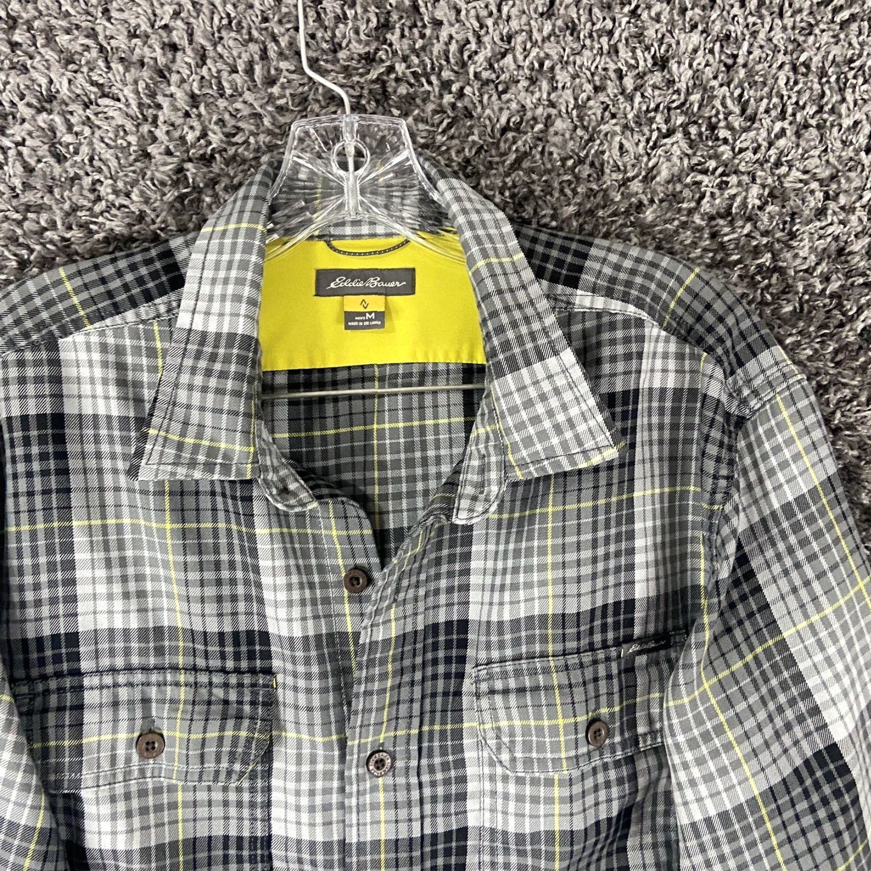 Eddie Bauer Eddie Bauer Shirt Men M Gray Plaid Long Sleeve Button-Up Size US M / EU 48-50 / 2 - 5 Thumbnail