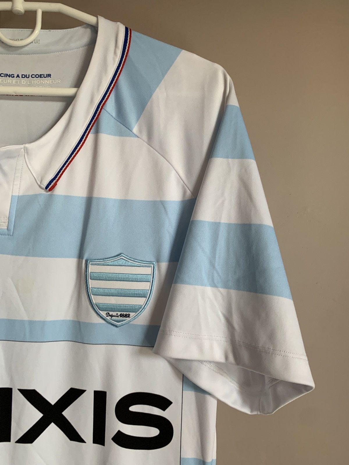 Le Coq Sportif Racing Metro 92 Rugby Union Shirt Le Coq Sportif Jersey Sz L Size US L / EU 52-54 / 3 - 4 Thumbnail