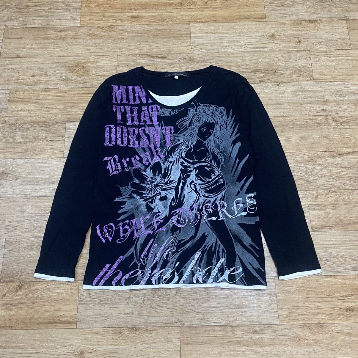 Hysteric Glamour 2000s Armee Francaise Darkwear Style Double Layerd LS Tee Size US M / EU 48-50 / 2 - 1 Thumbnail