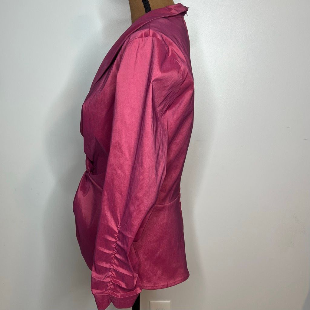 Takashi Murakami Tadashi Shoji Collection Taffeta Ruched Sleeves Metallic Mag Size XL / US 12-14 / IT 48-50 - 13 Thumbnail
