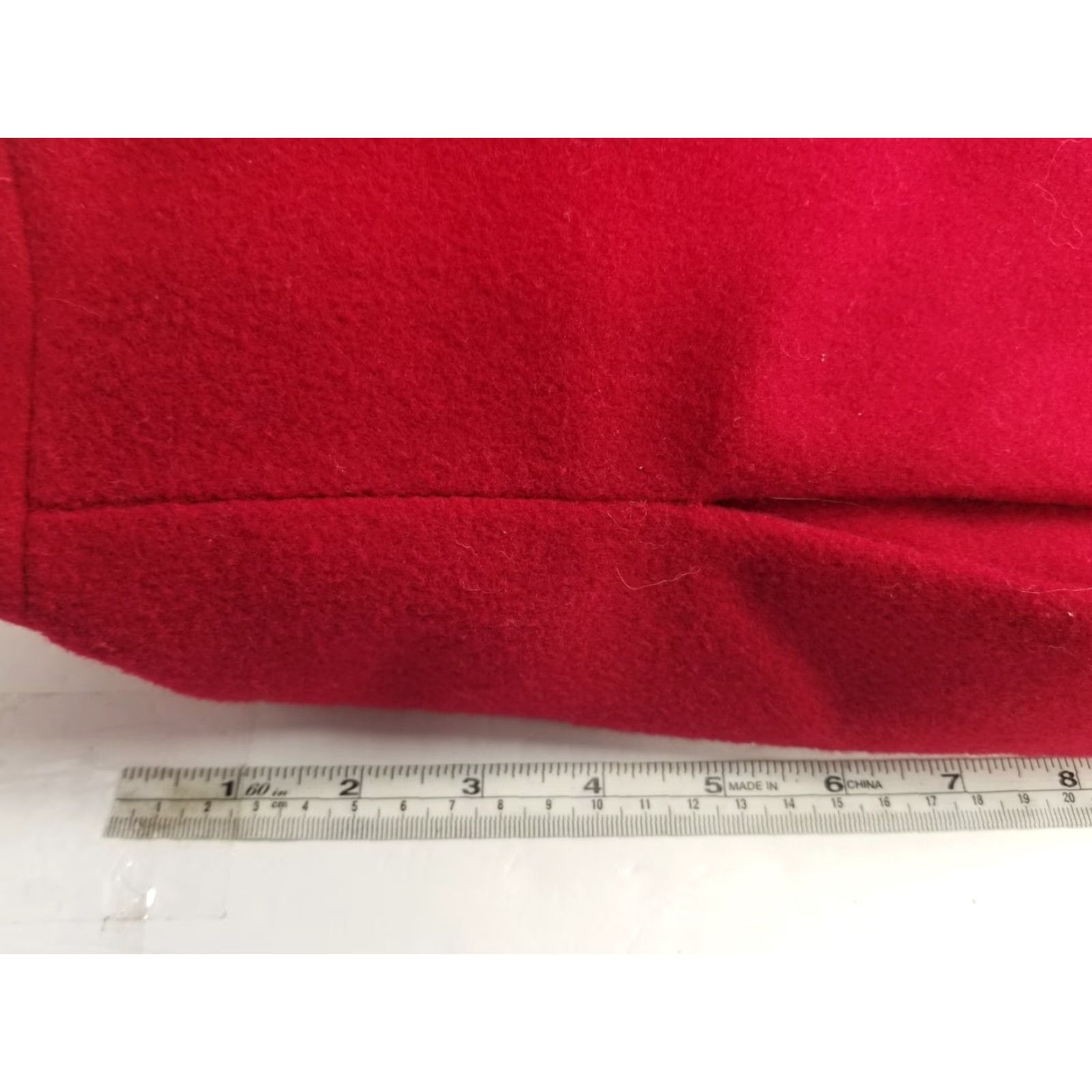 Vogue VINTAGE La Vogue Women's Coat Pea Wool Red USA Size 12 Size XL / US 12-14 / IT 48-50 - 5 Thumbnail