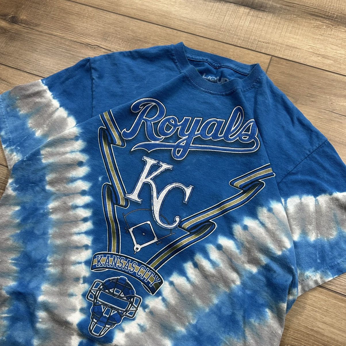 Liquid Blue Liquid Blue Kansas City Royals MLB Blue Tie Dye Graphic Tee Size US M / EU 48-50 / 2 - 5 Thumbnail