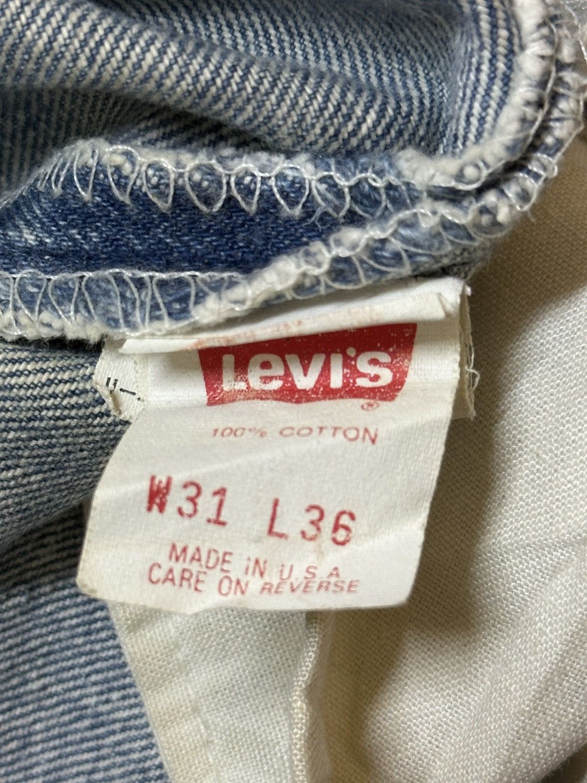 Levi's Vintage 80s Levis 501 Blue Faded Wash Distressed Style Jeans Size US 30 / EU 46 - 10 Thumbnail