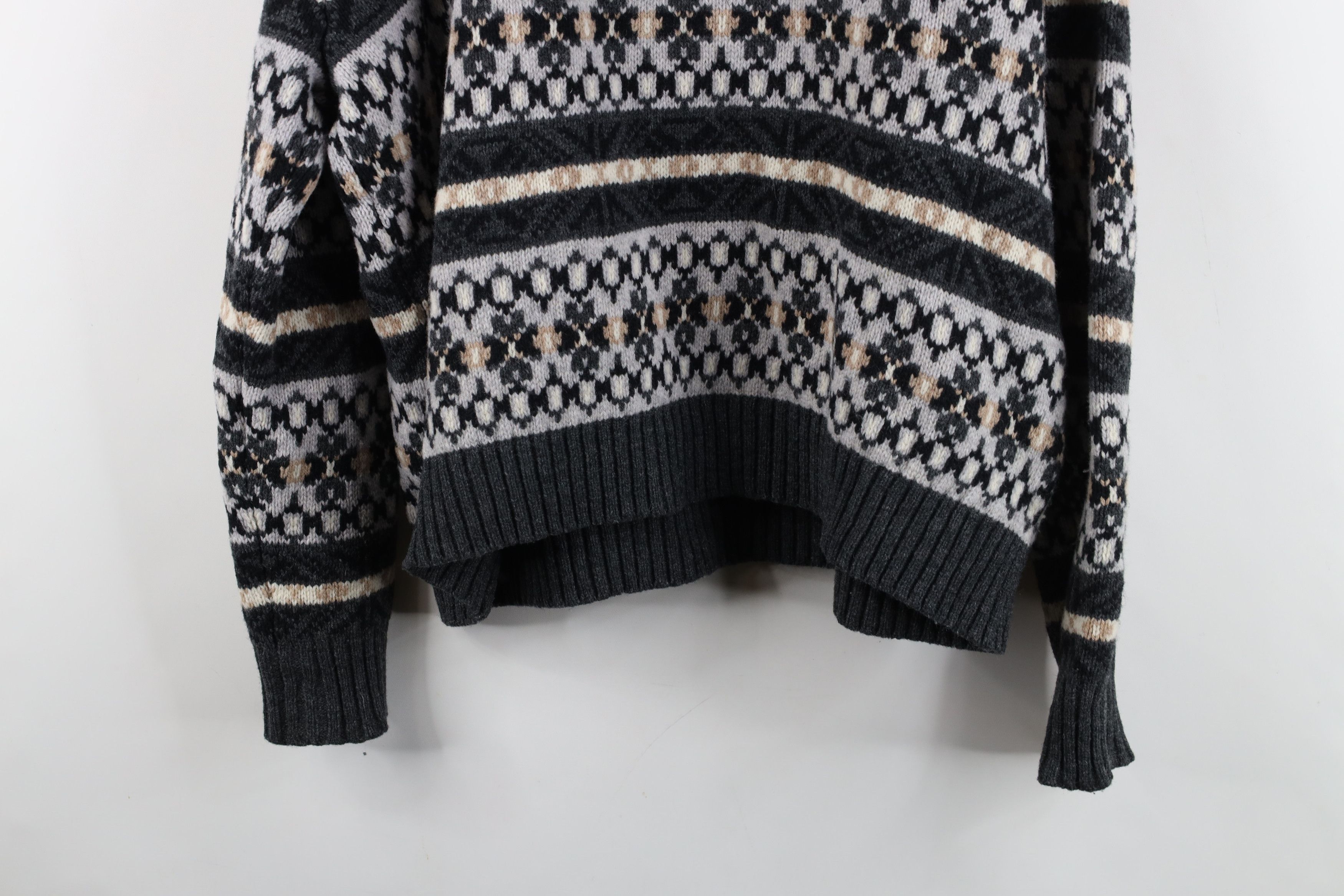 J.Crew J Crew Lambswool Knit Fair Isle Nordic Crewneck Sweater Size L / US 10 / IT 46 - 9 Thumbnail