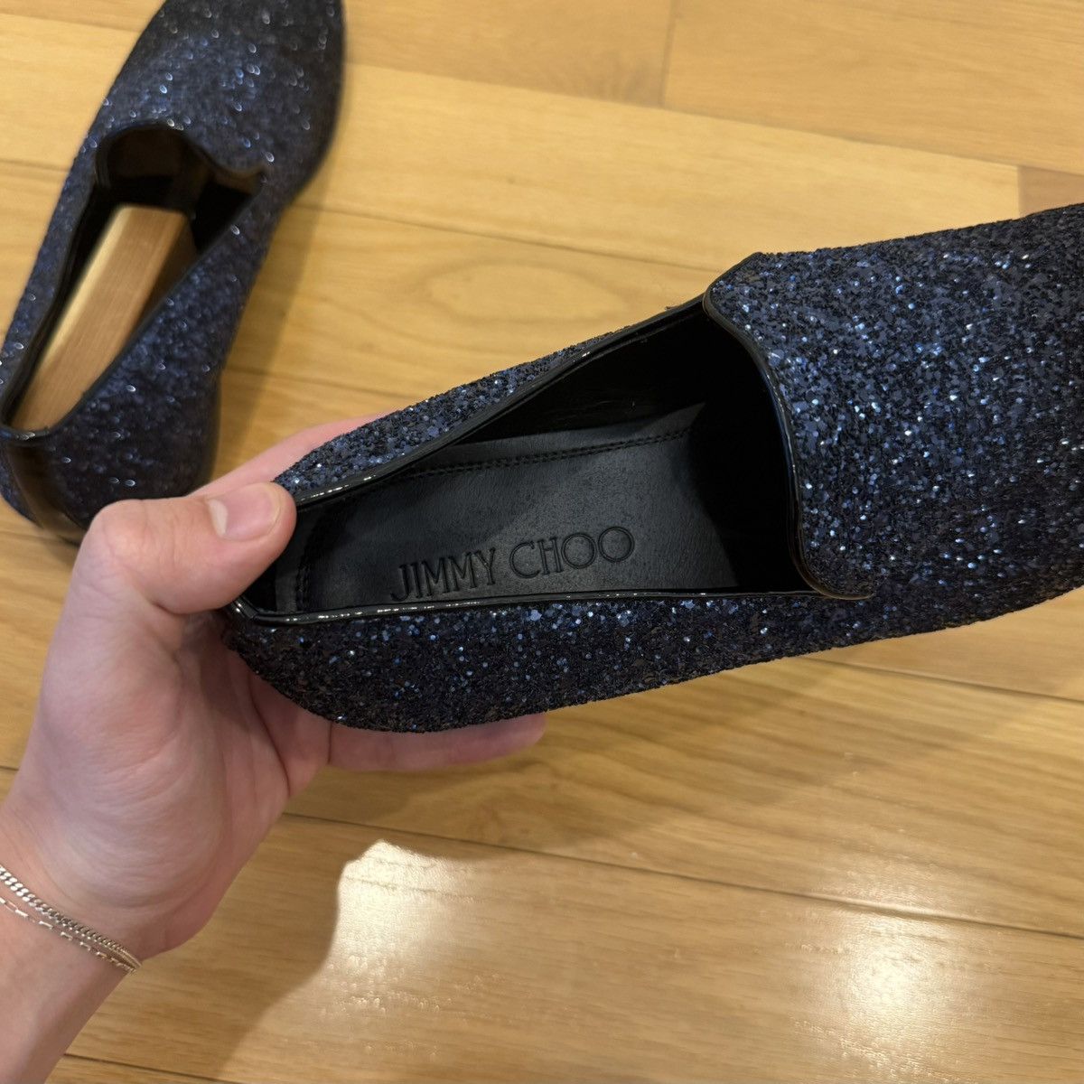 Jimmy Choo Jimmy Choo Sloane Course Glitter Degrade Loafers US 9 Size US 9 / EU 42 - 13 Thumbnail
