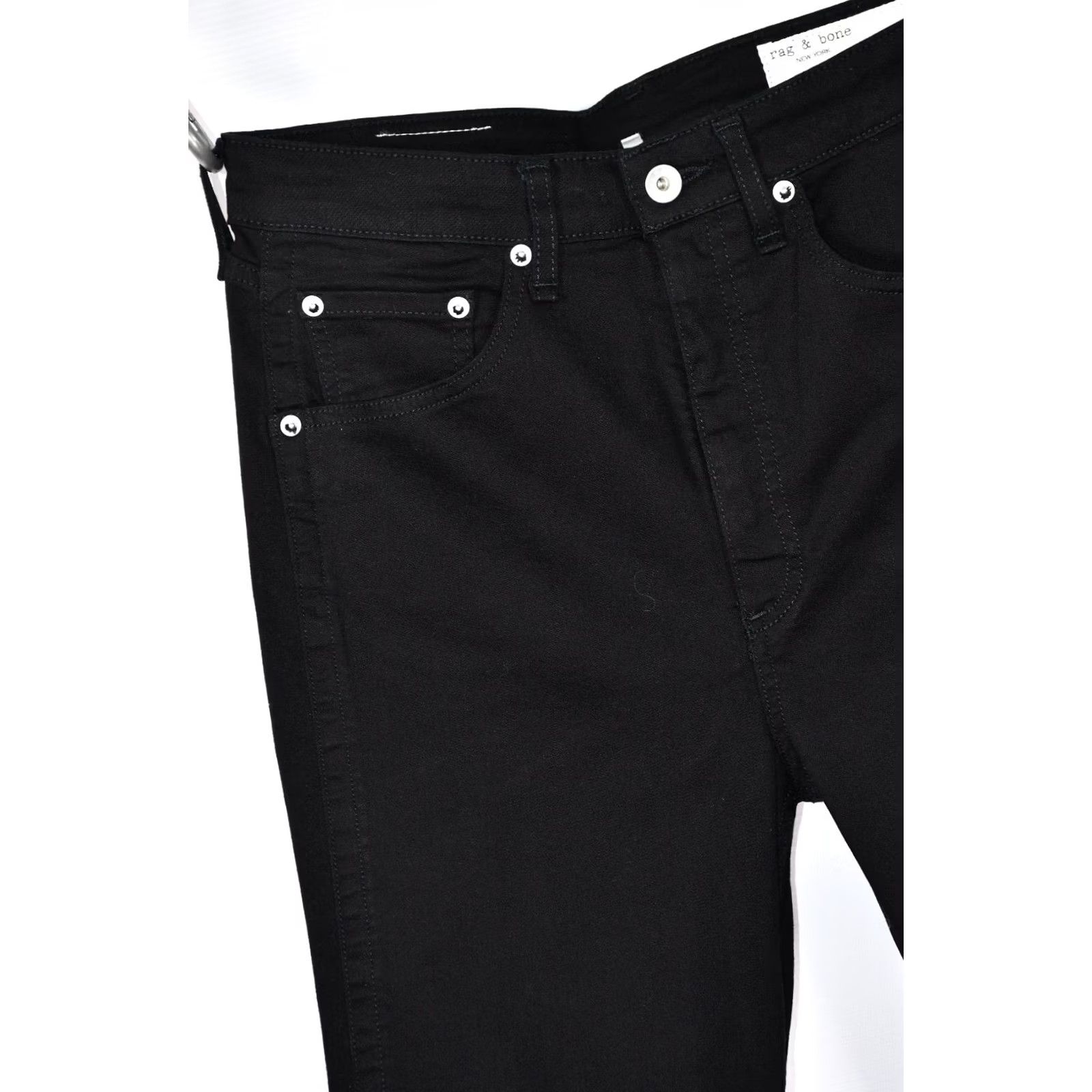 Rag & Bone RAG & BONE Super High-Rise Flare Jeans Pants Size 30 Black Women's Regular Jeans 78%Cotton 15%Lyocell 5%Polyester 2%Elastane — Vintage No Size 30" / US 8 / IT 44 - 4 Thumbnail