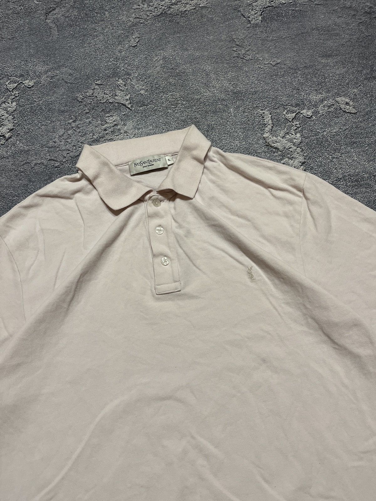 Vintage × Yves Saint Laurent Yves Saint Laurent Pour Homme Vintage Polo Tee Rare Luxury Size US XL / EU 56 / 4 - 2 Thumbnail