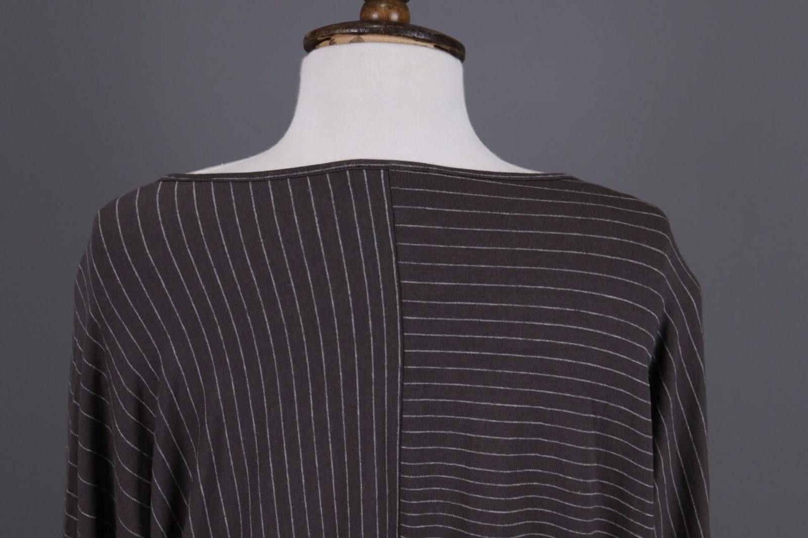 Oscar De La Renta Oska Brown Striped Relaxed Lagenlook Tunic Dress Size 2 Size XS / US 0-2 / IT 36-38 - 8 Thumbnail