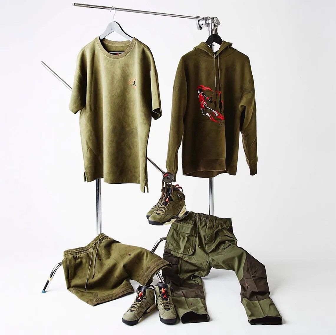 Jordan Brand × Travis Scott Travis Scott Cactus Jack x Jordan Cargo Pants Olive Size L Size US 34 / EU 50 - 21 Thumbnail