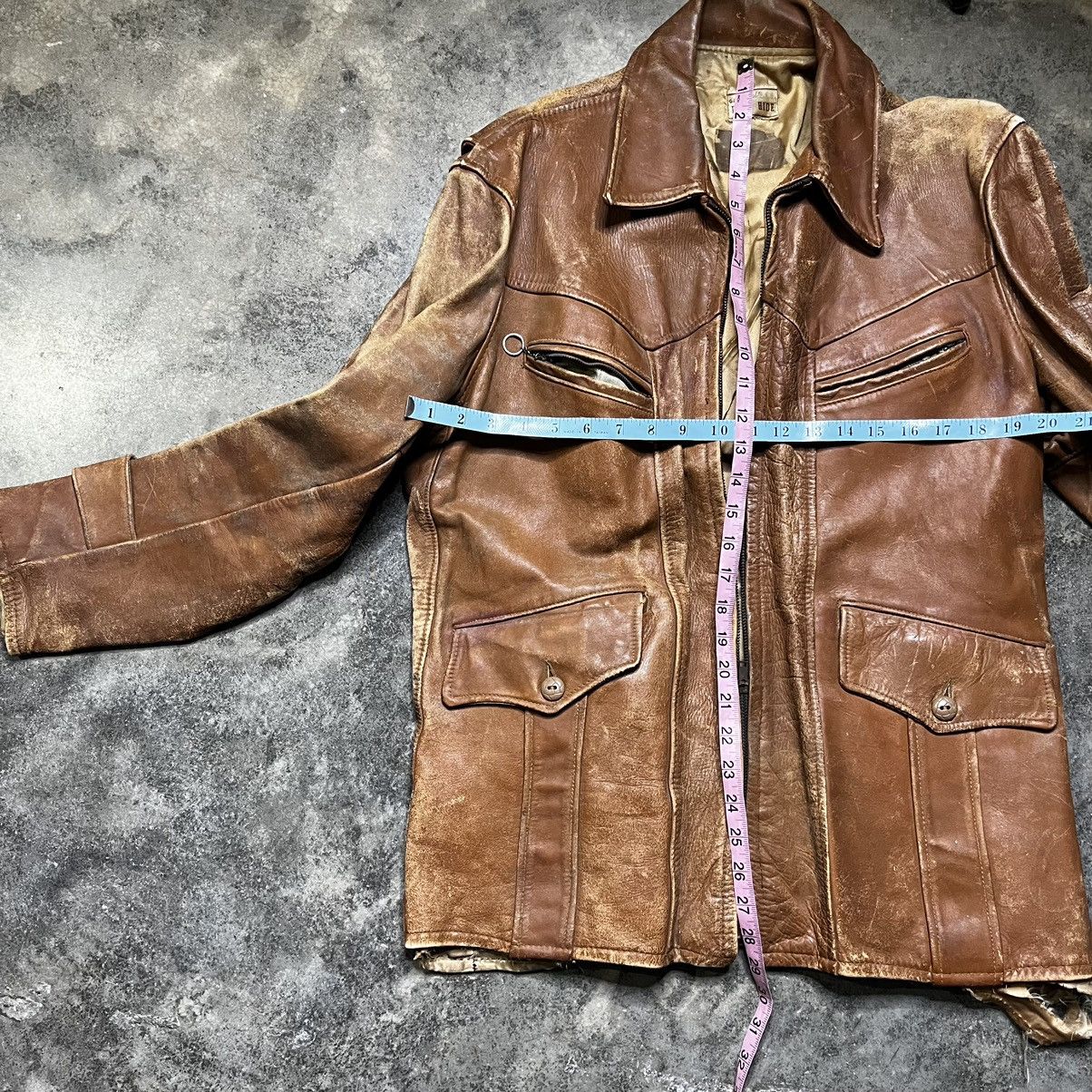 Vintage vintage 50s 60s real pony hide leather jacket Size US L / EU 52-54 / 3 - 8 Thumbnail