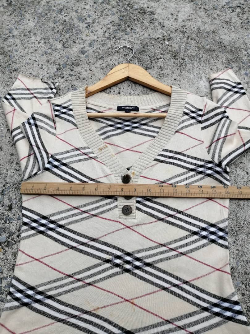 Burberry × Japanese Brand Burberry London Nova Check Knitwear Size S / US 4 / IT 40 - 5 Thumbnail