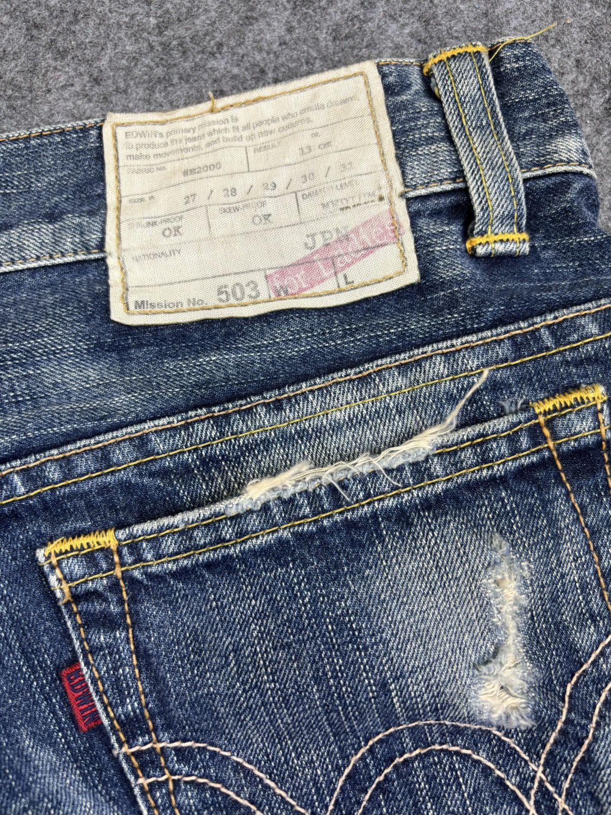 Edwin Flare💥90s Style Edwin Flare Distressed Denim F867 Size 32" / US 10 / IT 46 - 17 Thumbnail