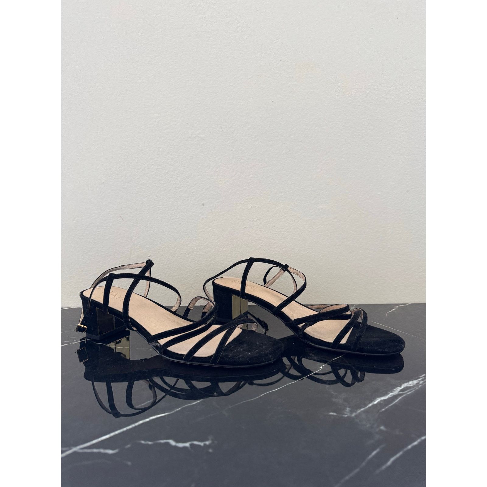 Other Raye Black Strappy Block Sandals Size US 8 / IT 38 - 3 Thumbnail
