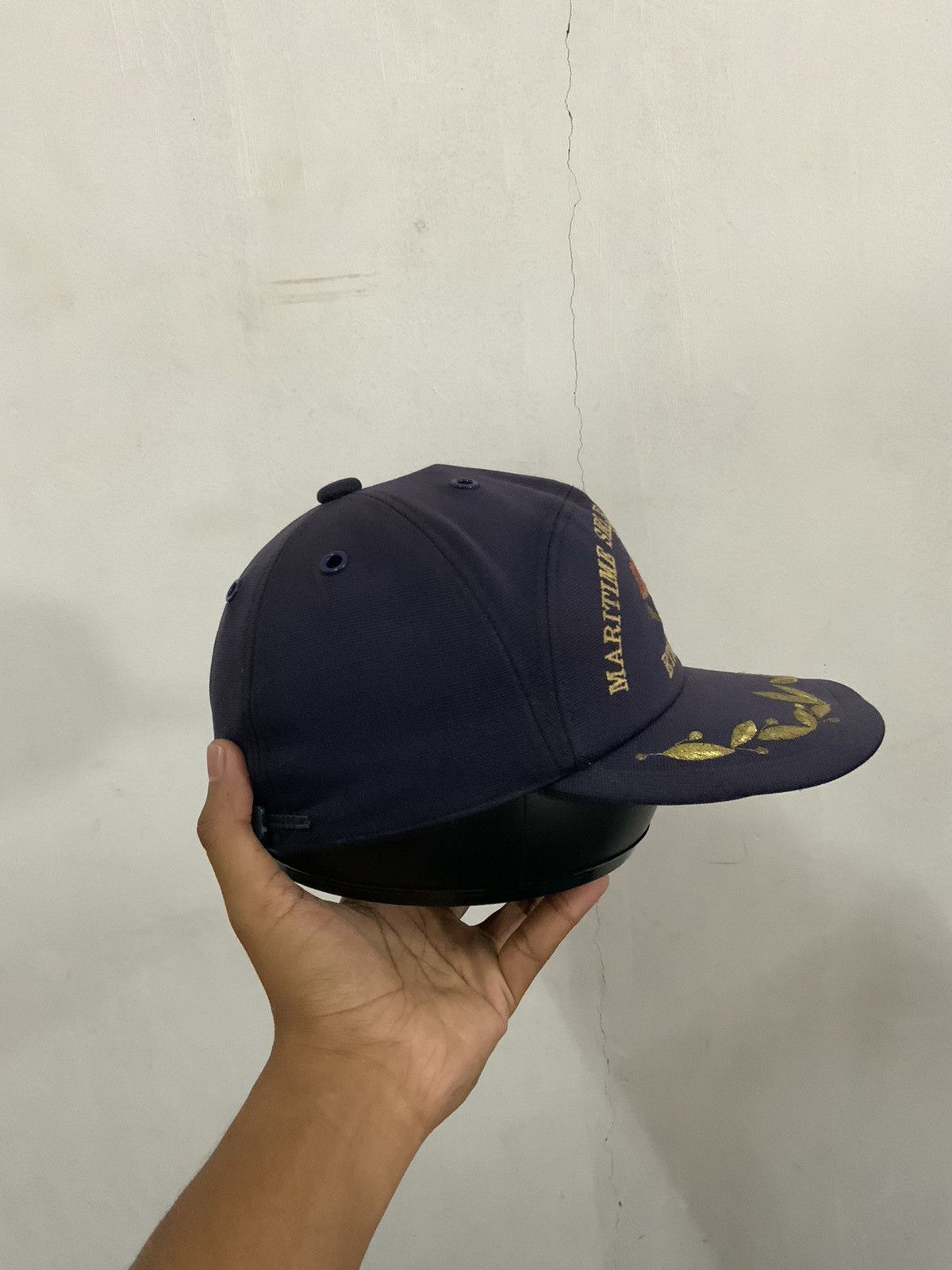 Japanese Brand Vintage Maritime Self Defense Force Indigo Hat Size ONE SIZE - 4 Thumbnail